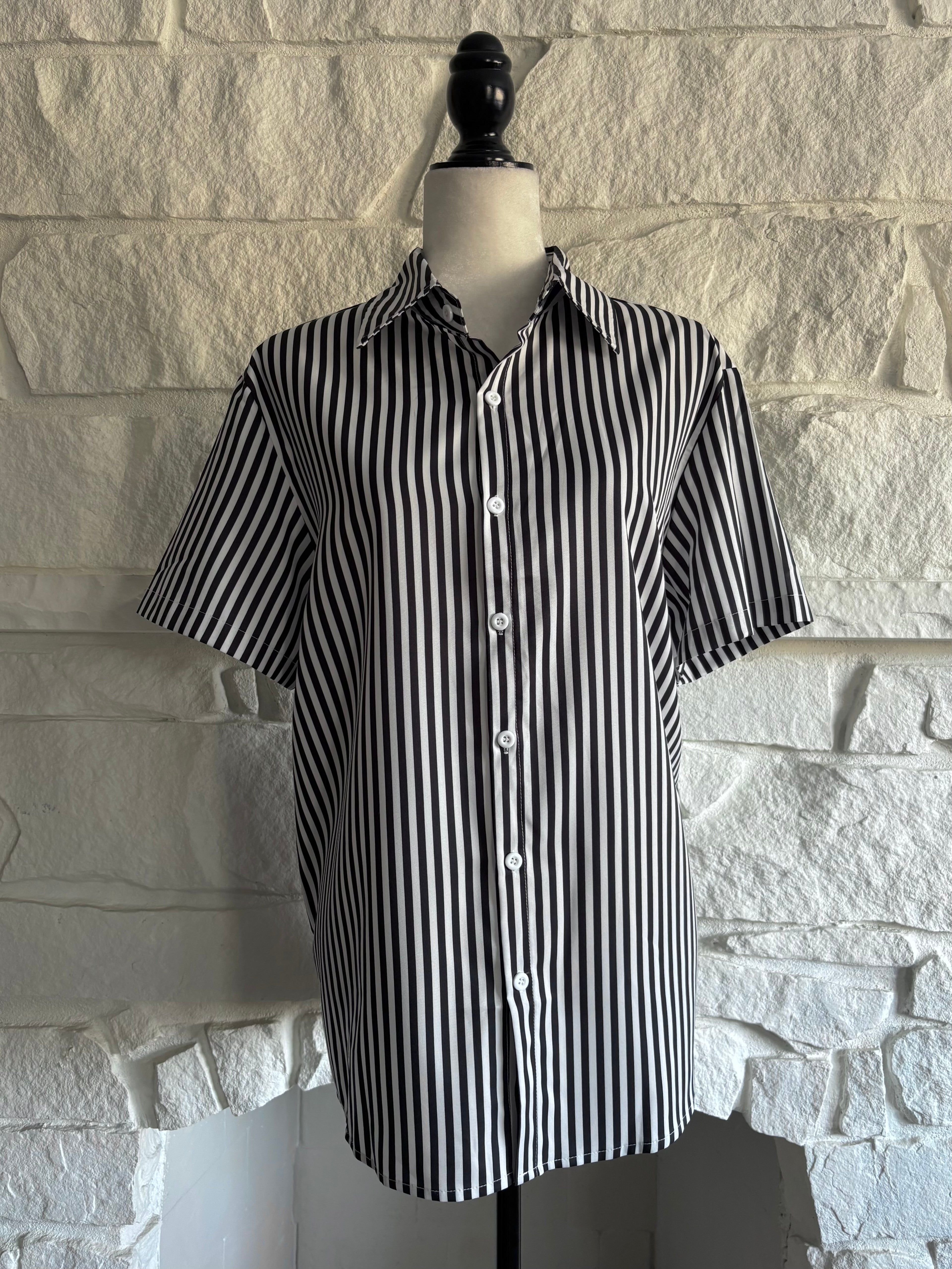 Striped Button-Up Top