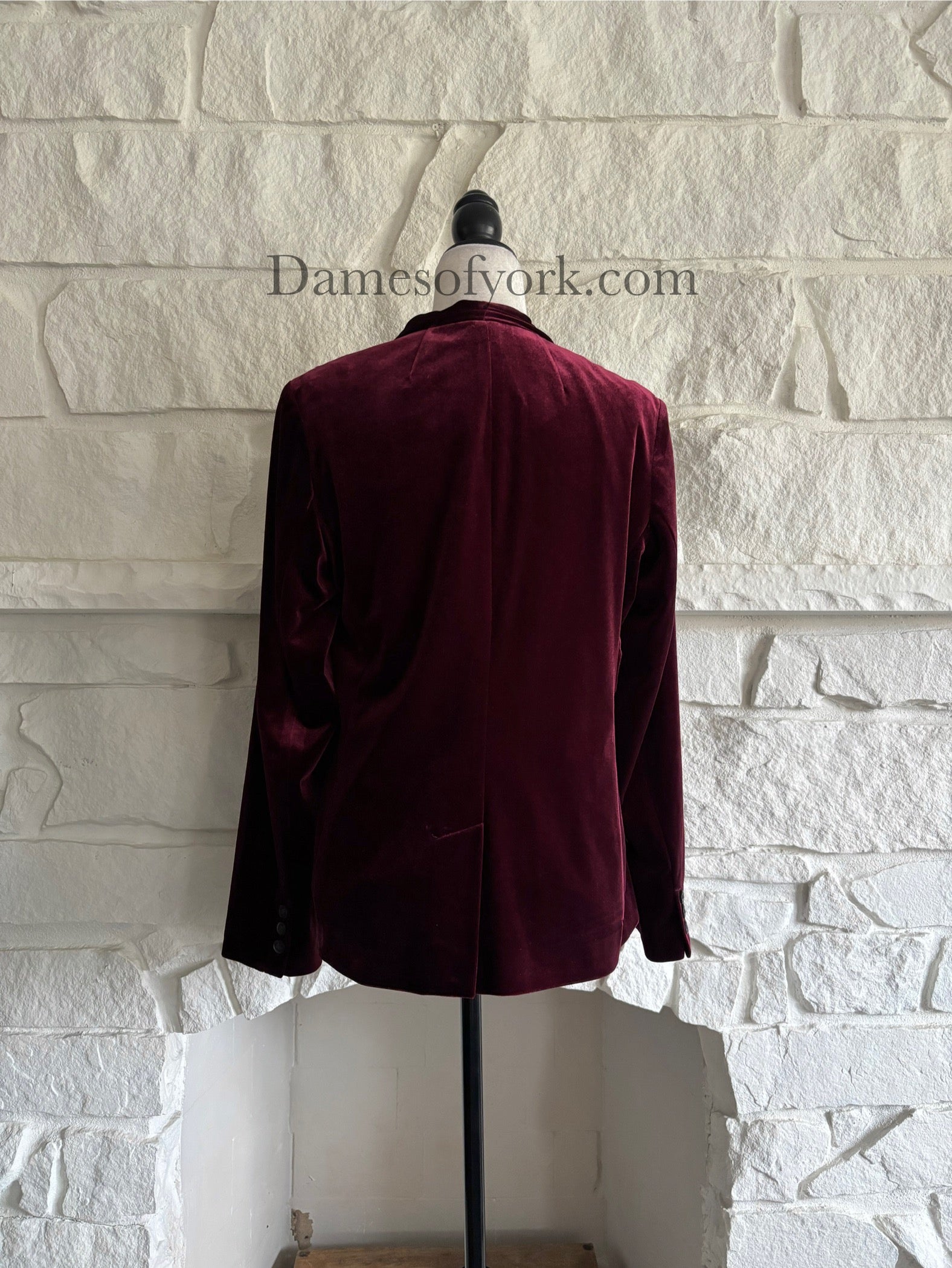 Bordeaux Velvet Blazer