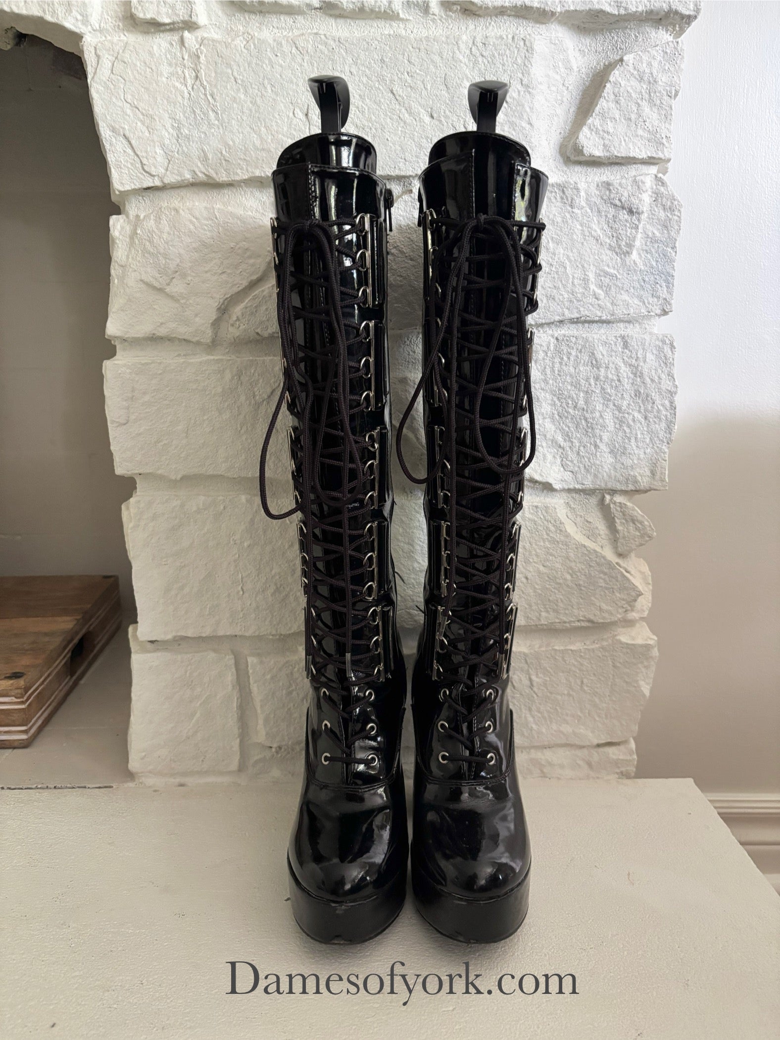 Pleaser Electra Lace-Up Boots