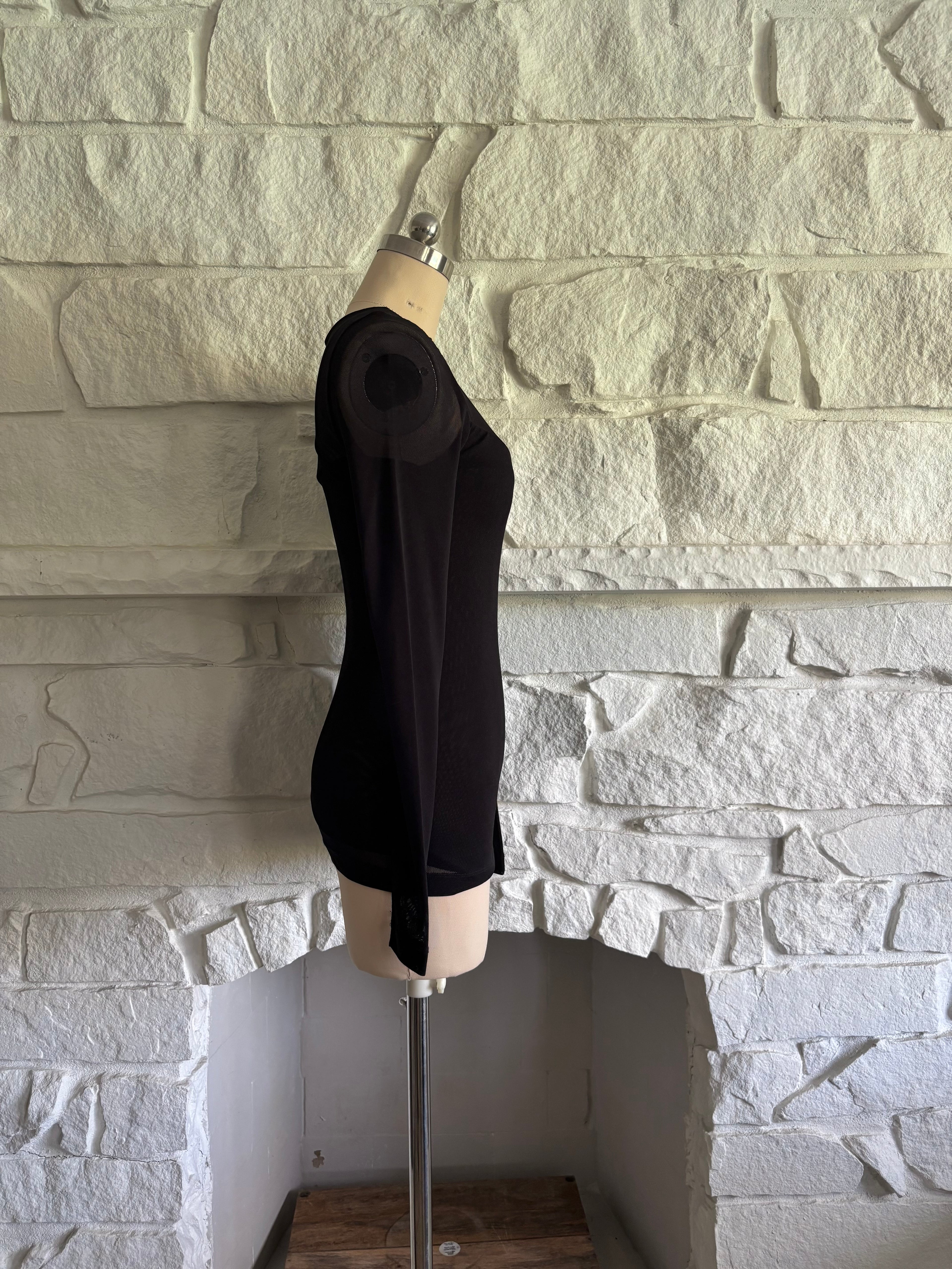 Sweetheart Mesh Sleeve Top