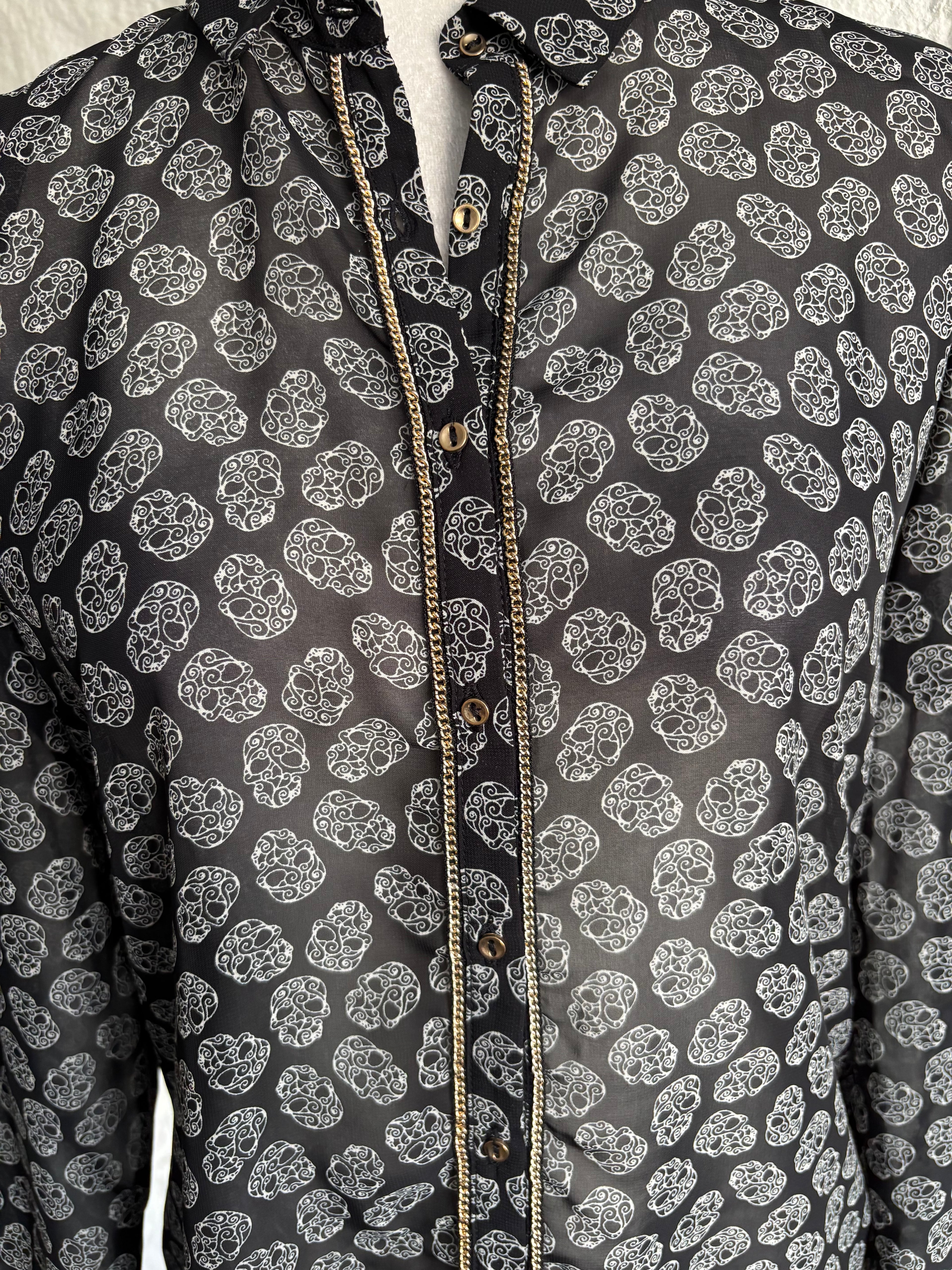 Gilded Sugar Skull Blouse