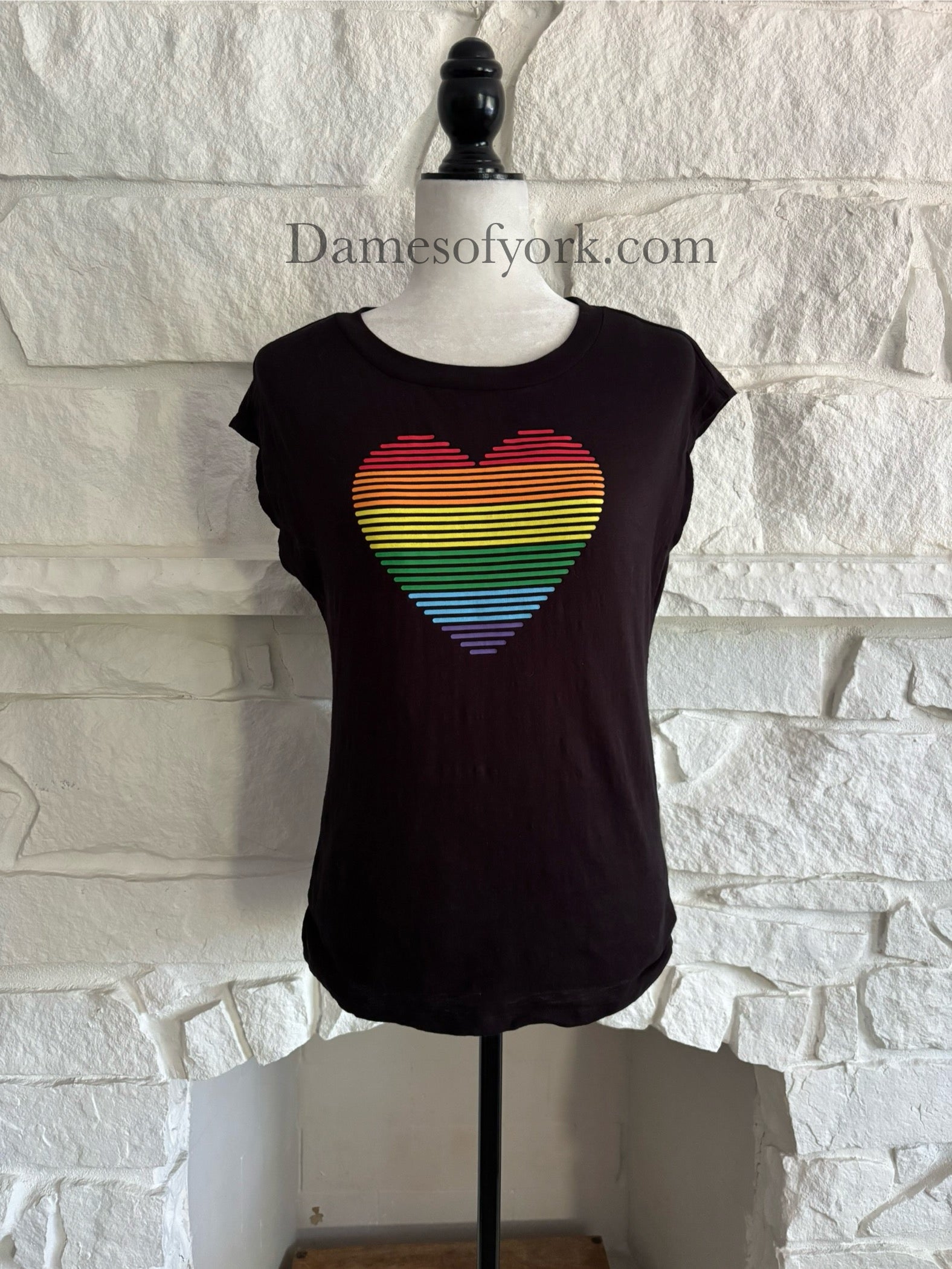 Dark & Proud Rainbow Heart Tee