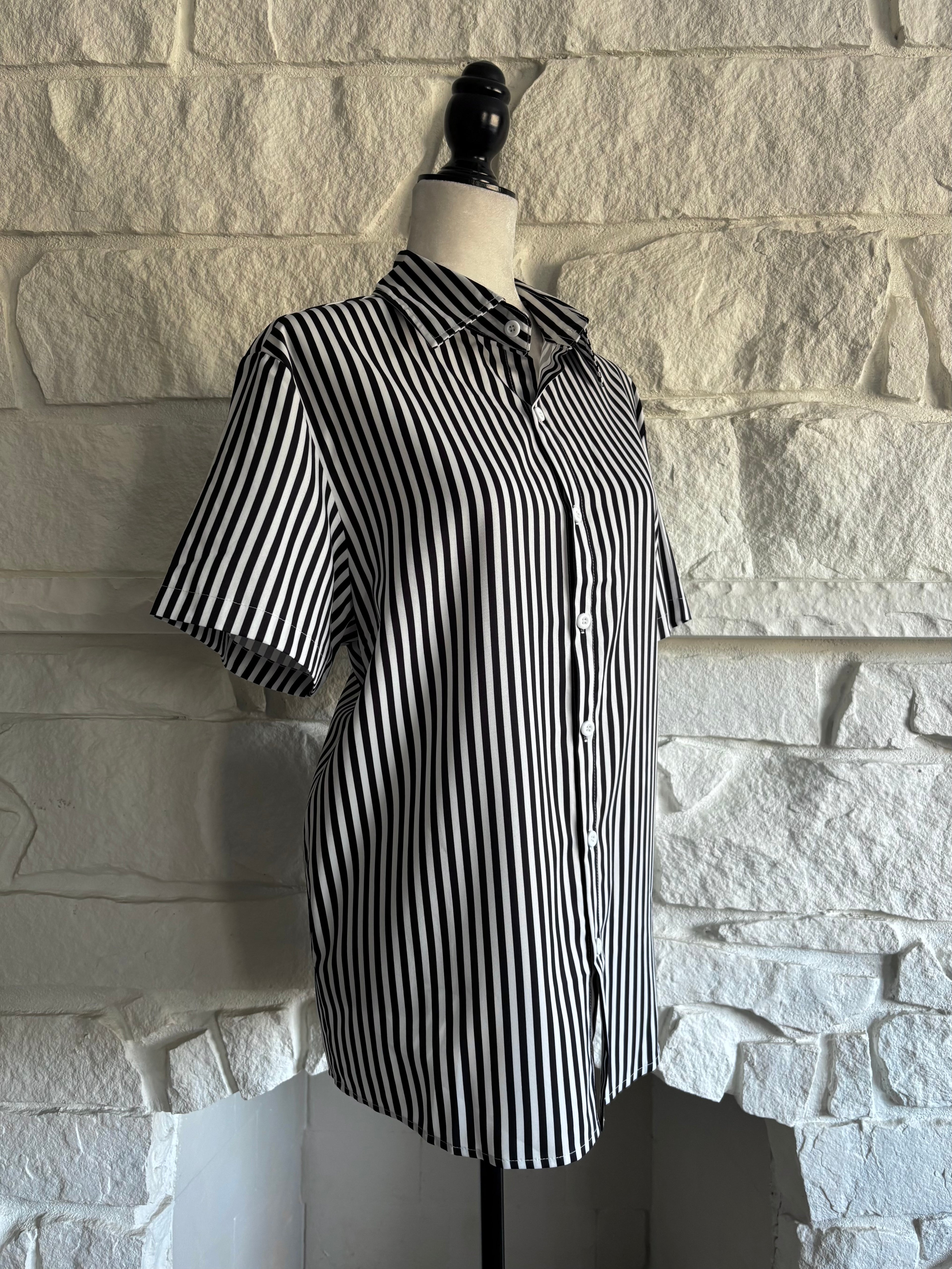 Striped Button-Up Top