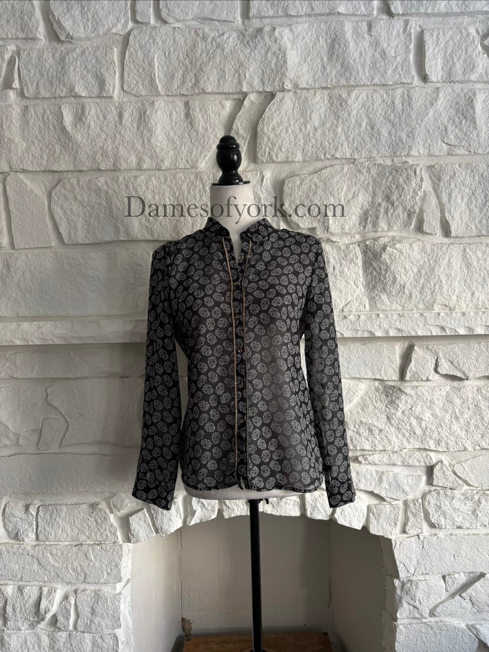 Gilded Sugar Skull Blouse