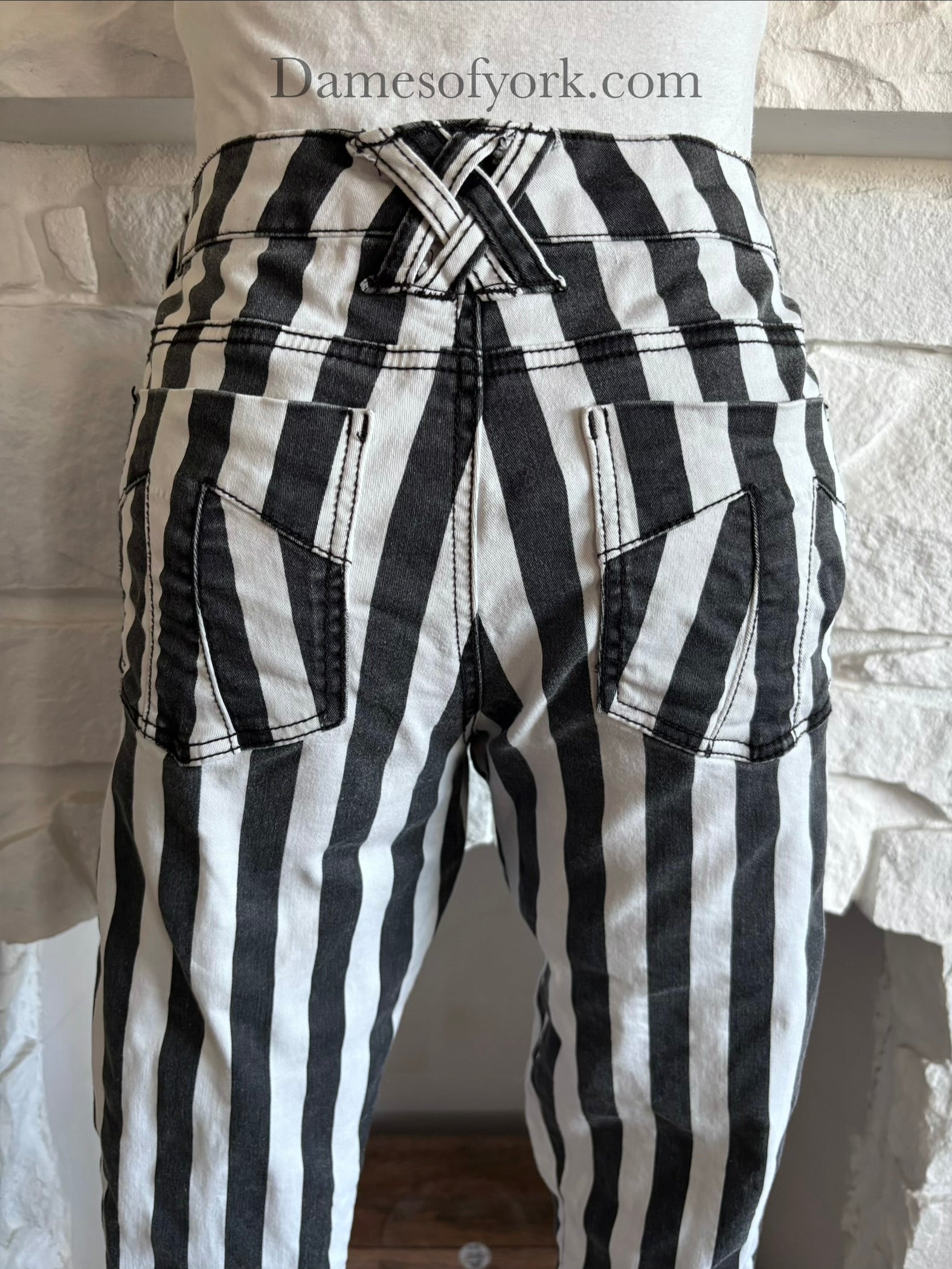 Striped Riot Skinny Jeans