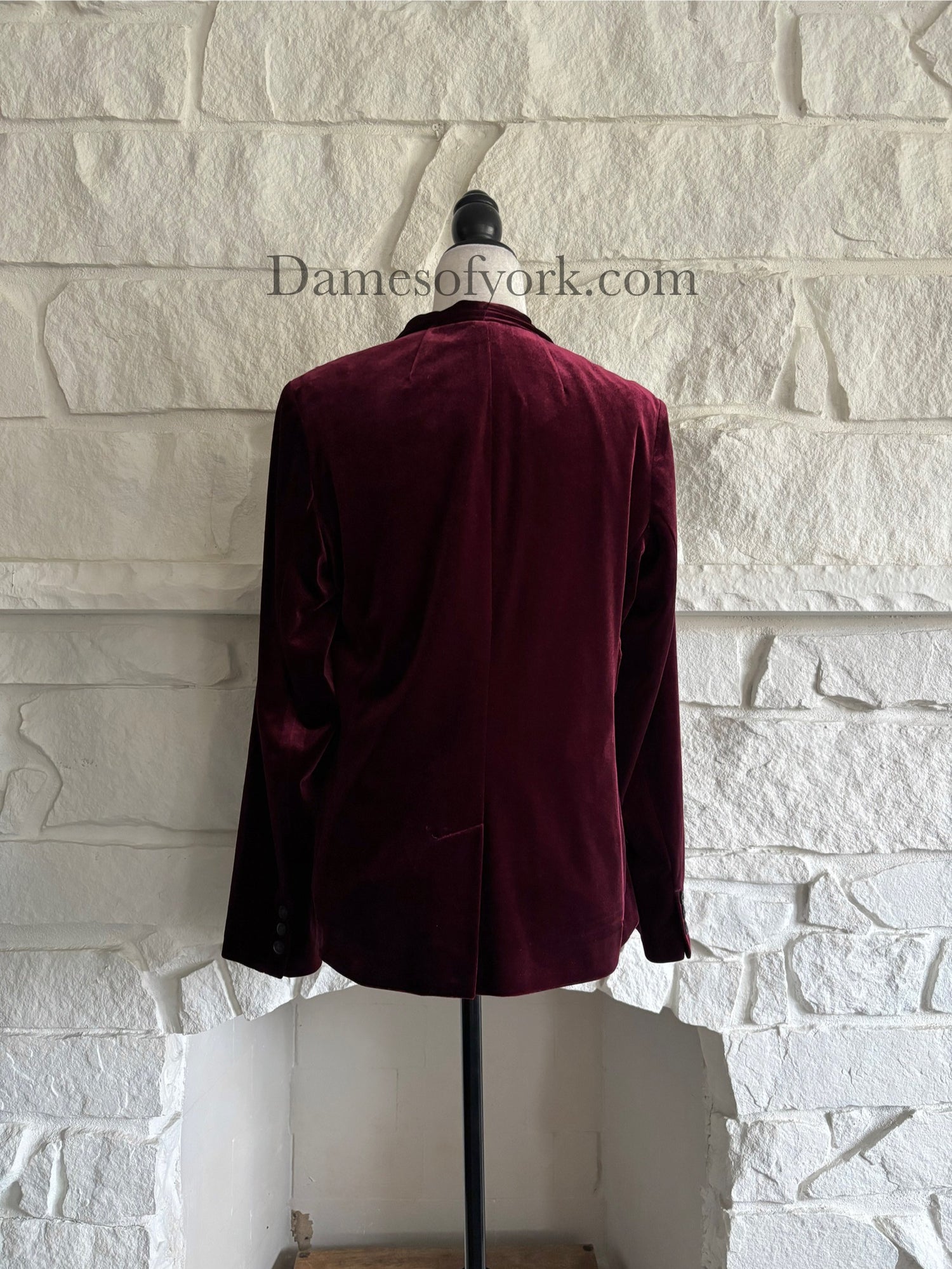 Bordeaux Velvet Blazer