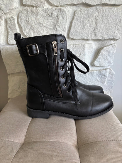Pleather Combat Boots
