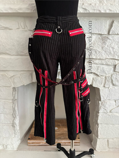 Pinstripe Bondage Pants