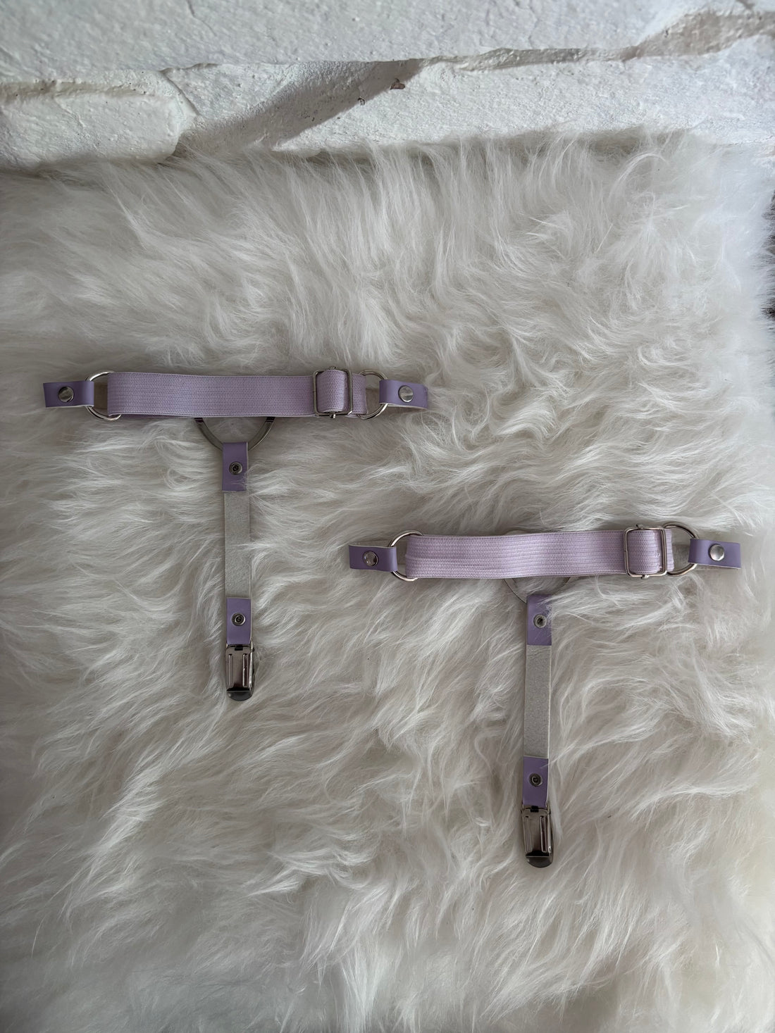 Lavender Heart Thigh Garters