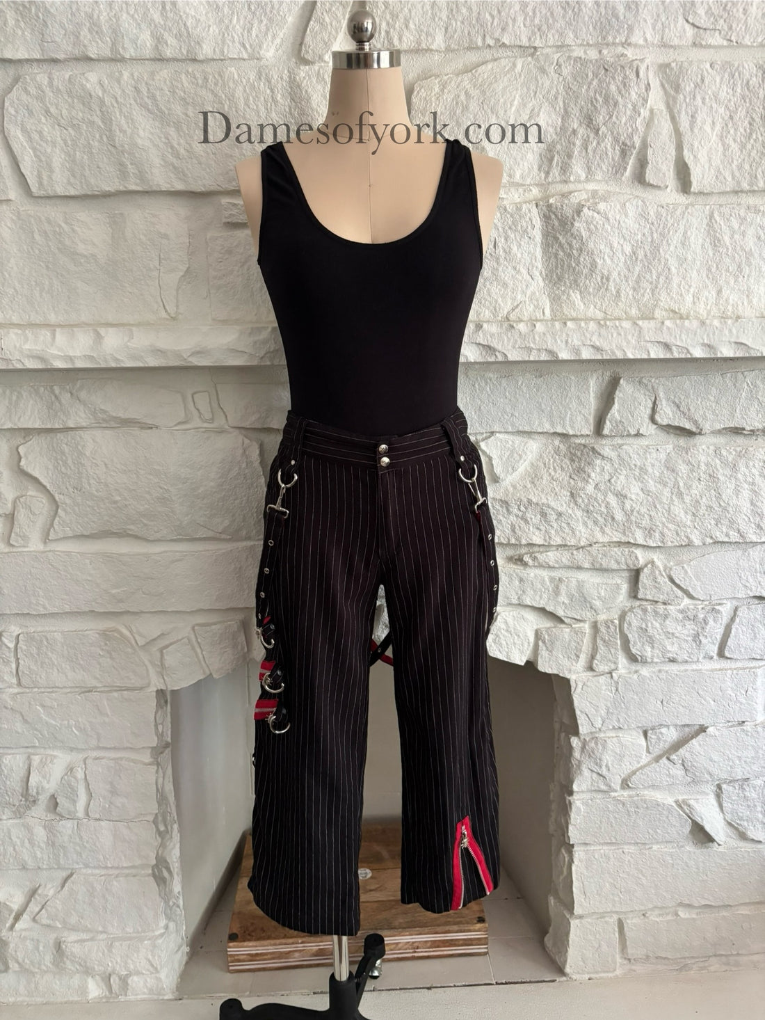 Pinstripe Bondage Pants