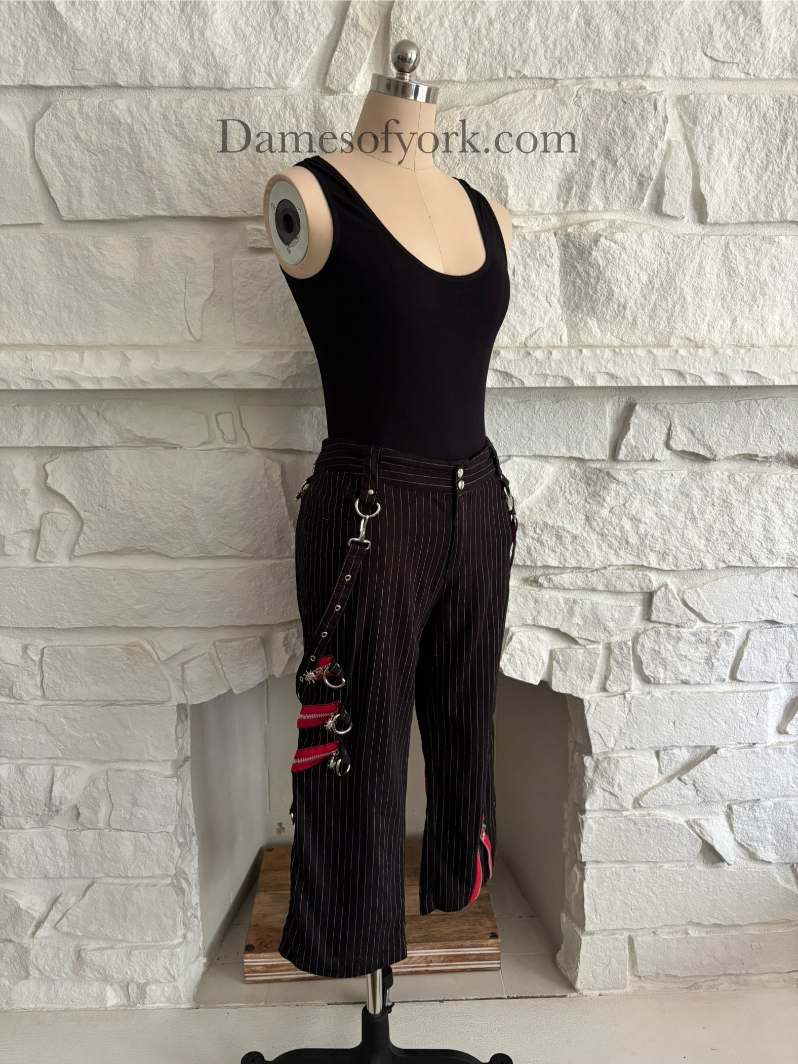 Pinstripe Bondage Pants
