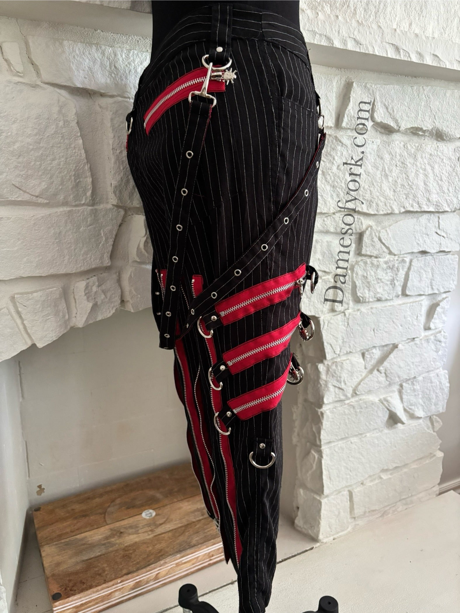 Pinstripe Bondage Pants