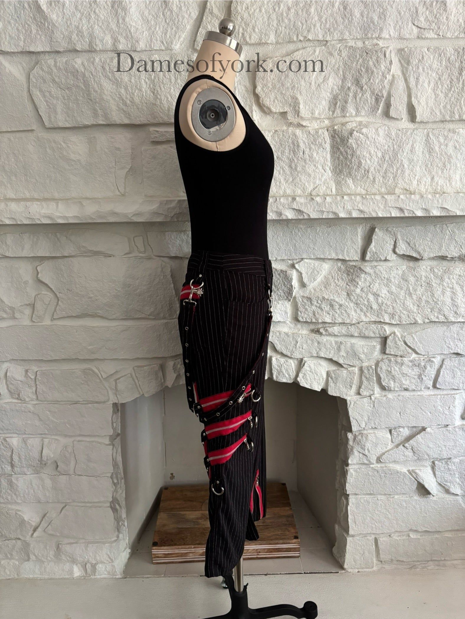 Pinstripe Bondage Pants