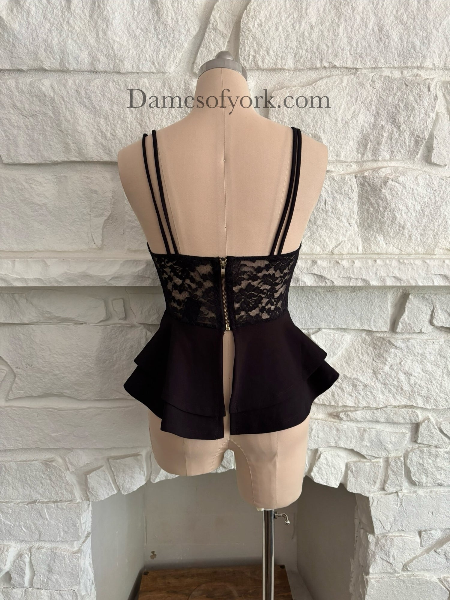 Lace Peplum Top