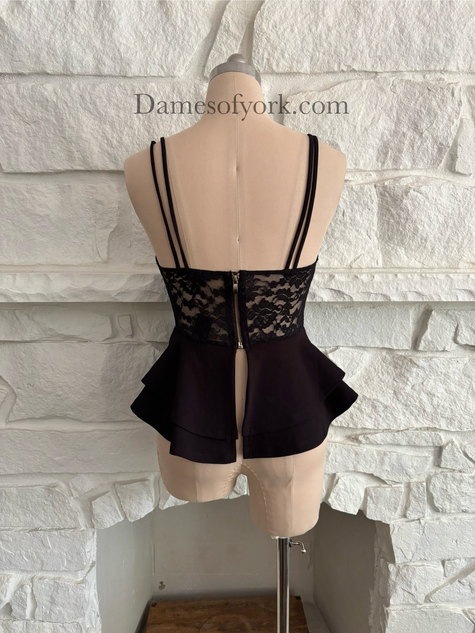 Lace Peplum Top