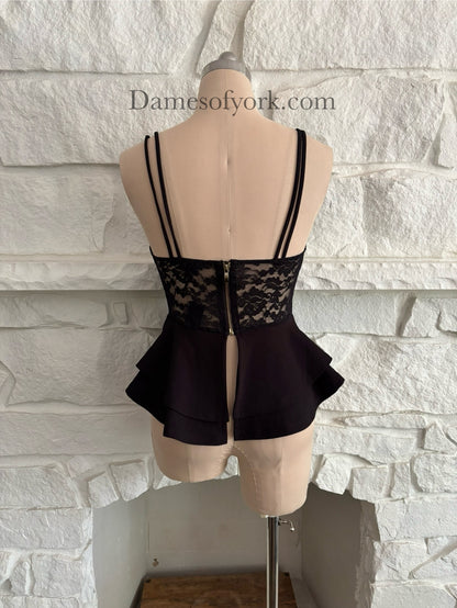 Lace Peplum Top