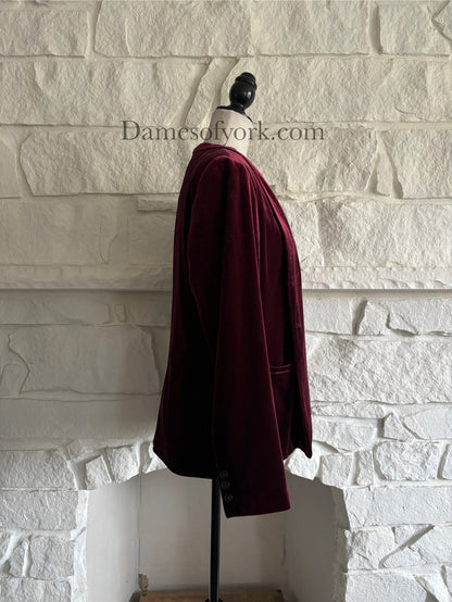 Bordeaux Velvet Blazer