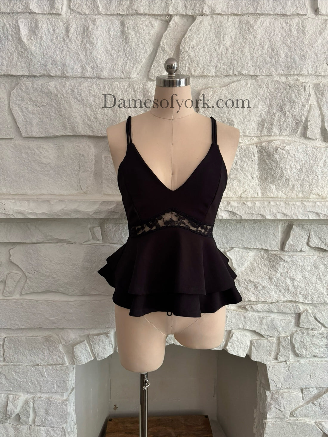 Lace Peplum Top