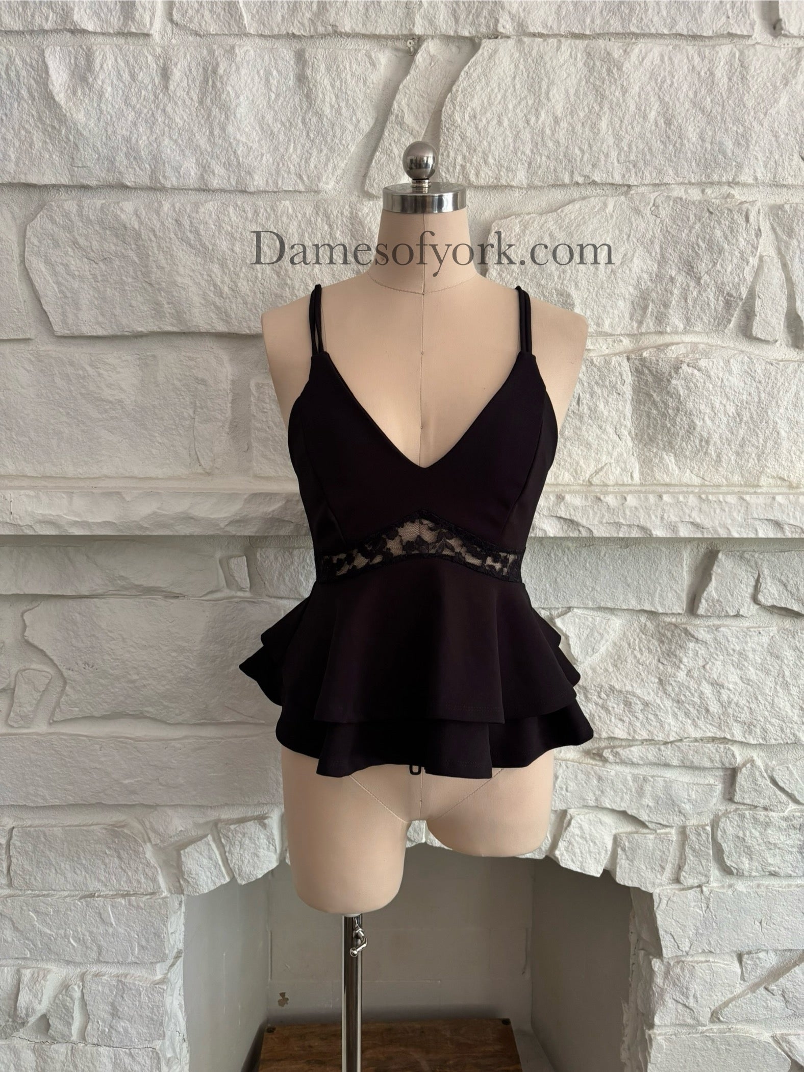 Lace Peplum Top