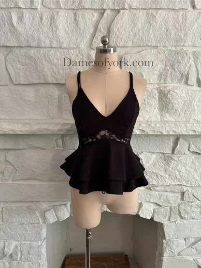 Lace Peplum Top
