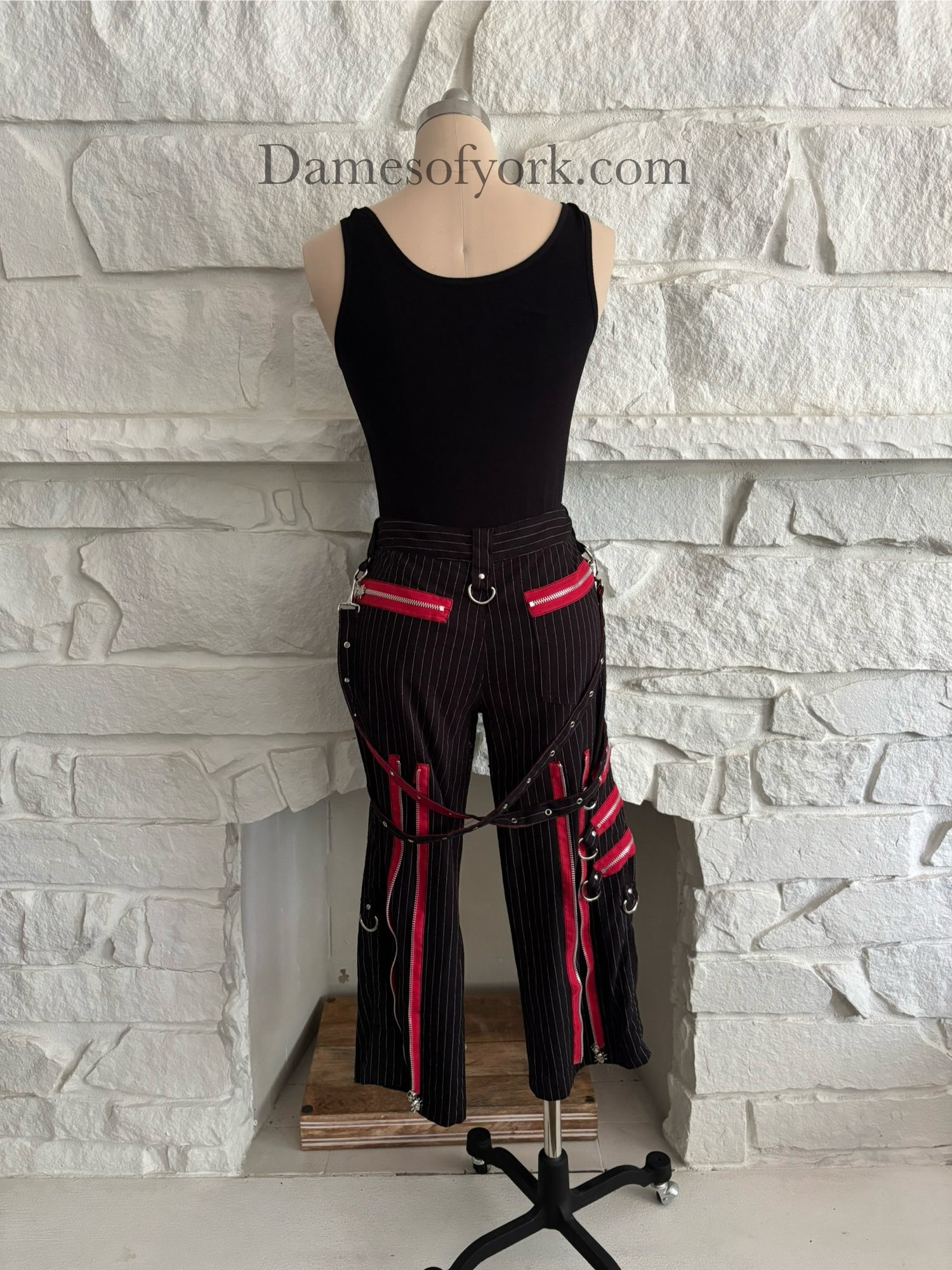 Pinstripe Bondage Pants