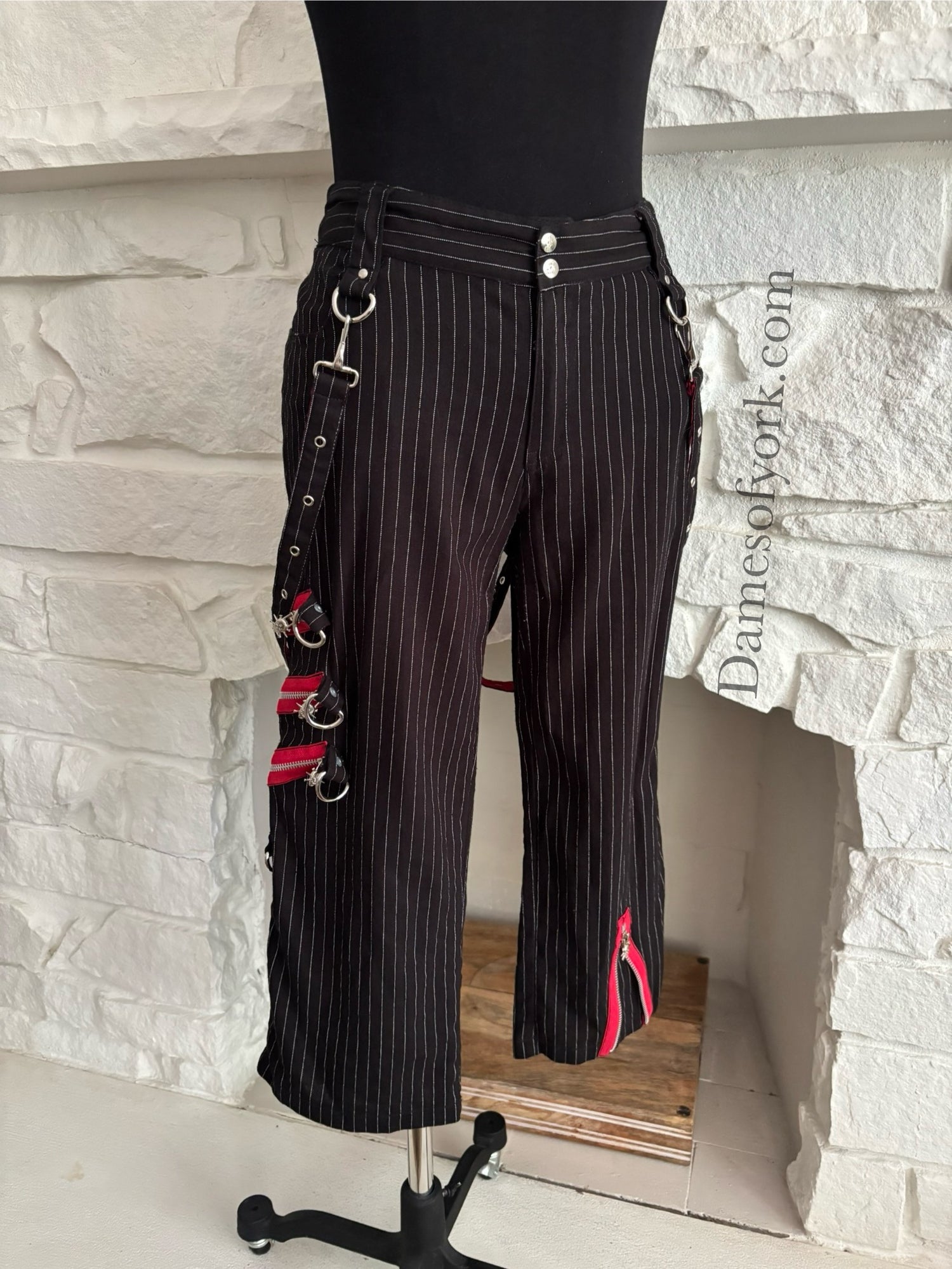 Pinstripe Bondage Pants
