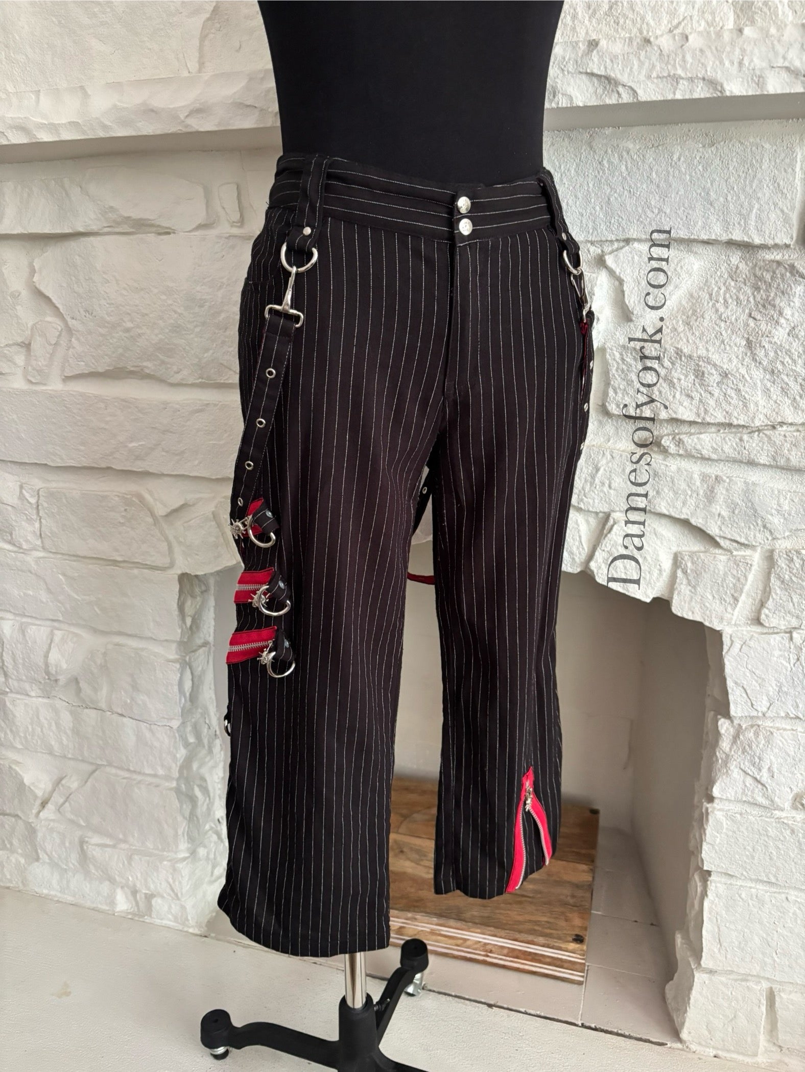 Pinstripe Bondage Pants