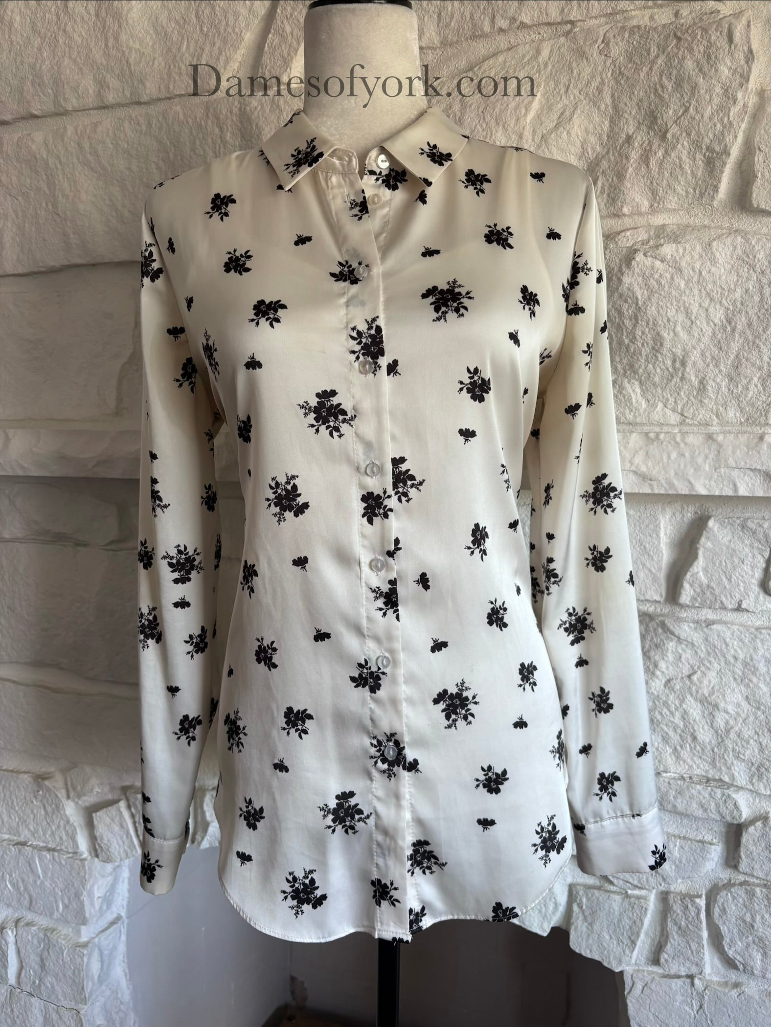 Ivory Floral Blouse