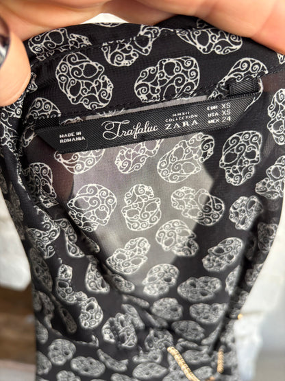 Gilded Sugar Skull Blouse