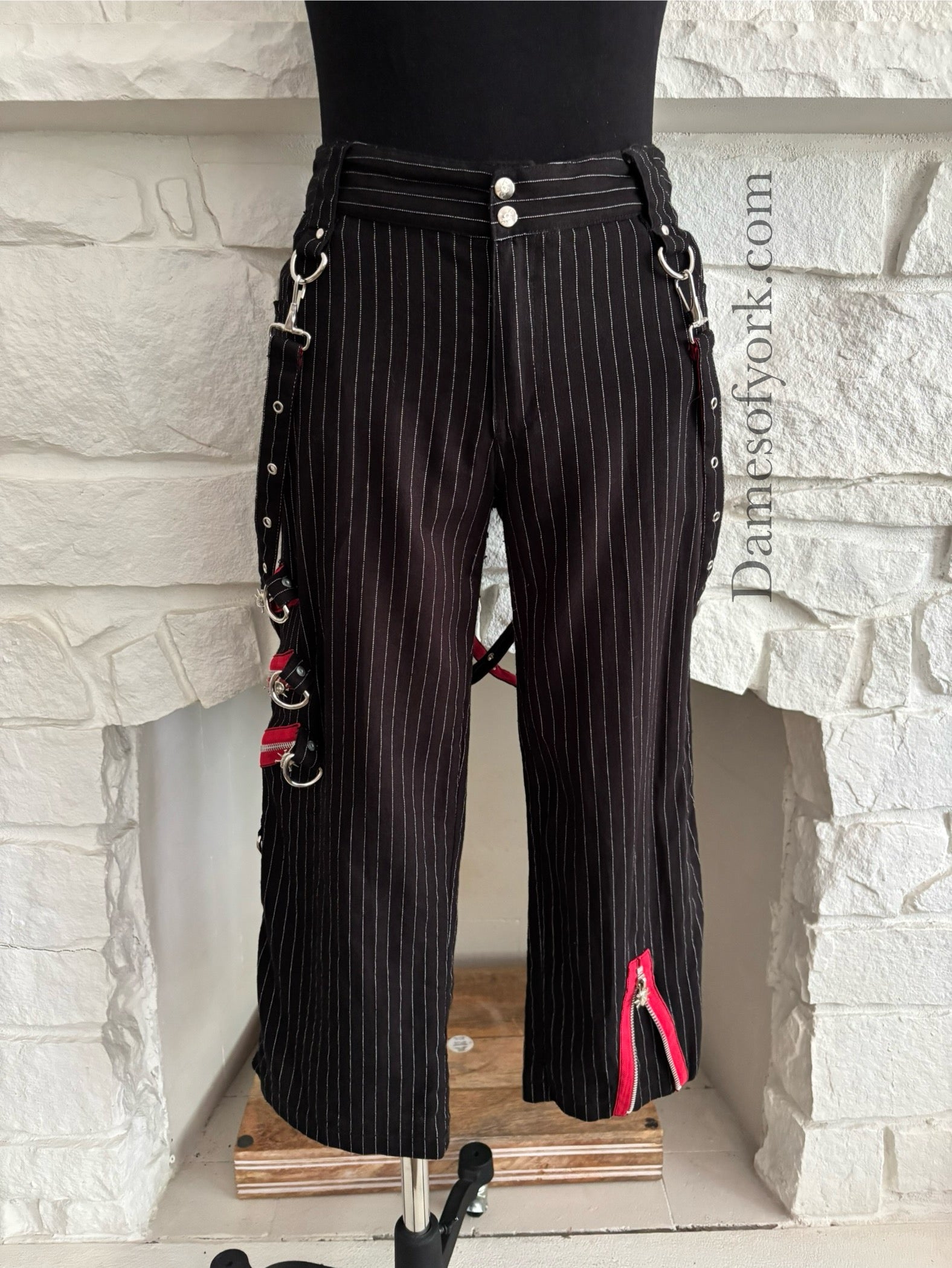 Pinstripe Bondage Pants