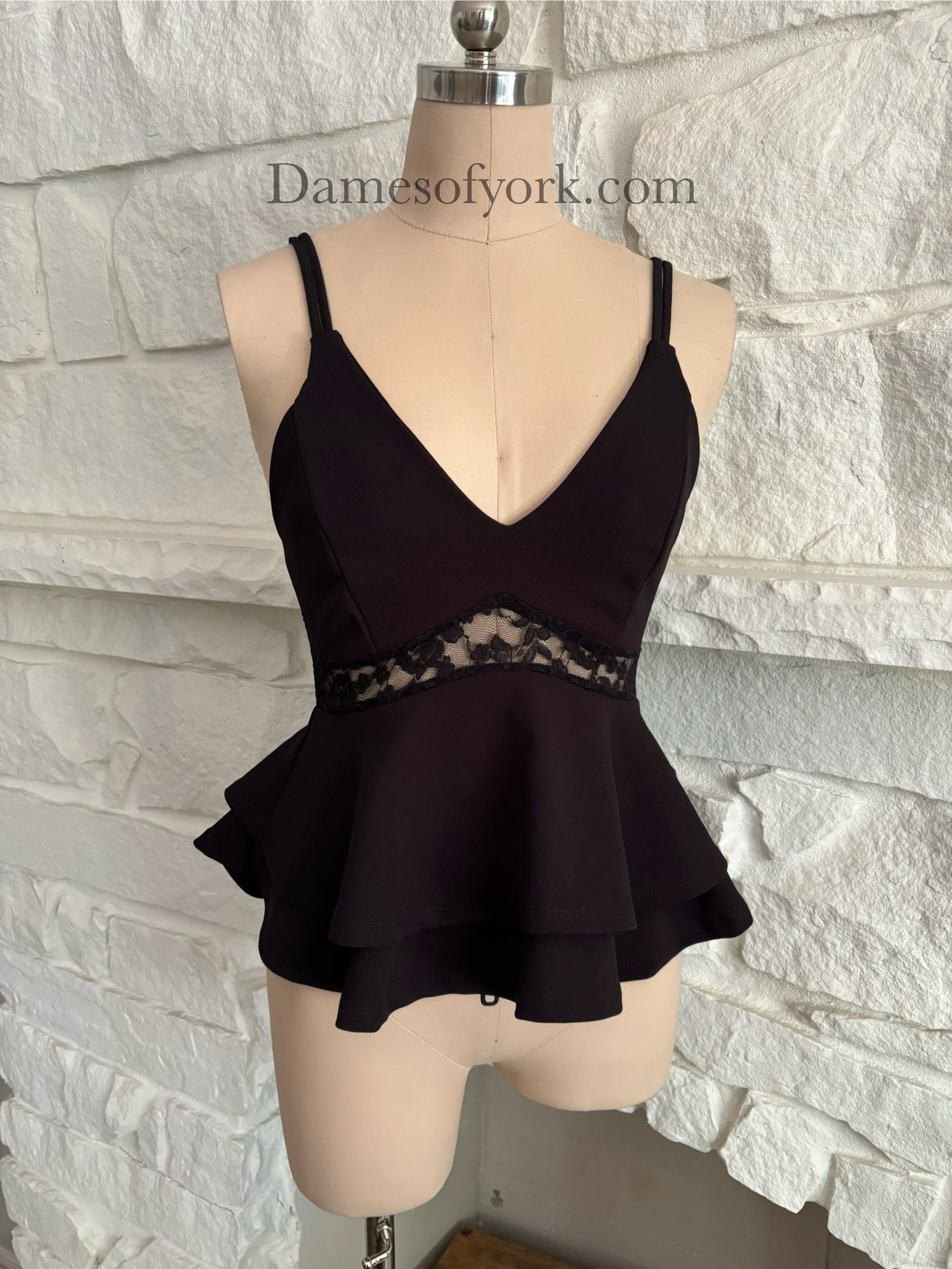 Lace Peplum Top