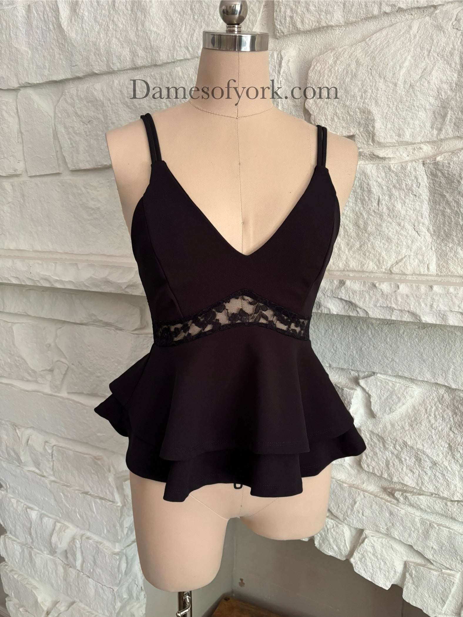 Lace Peplum Top