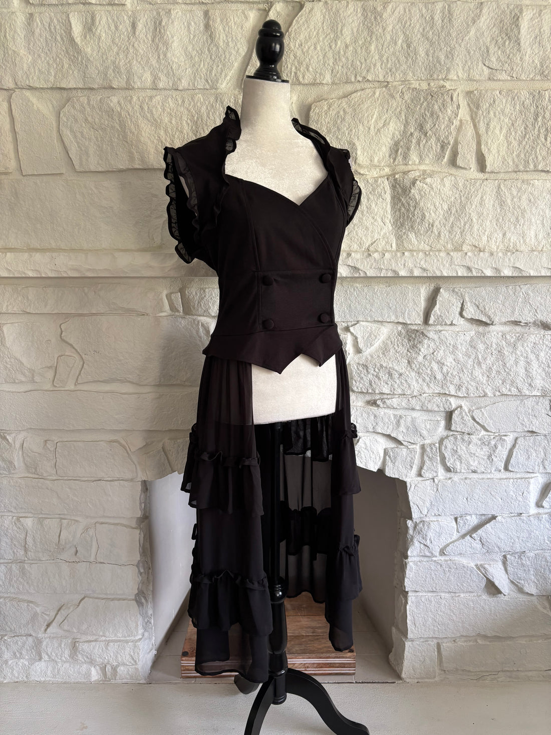 Chiffon Tiered Hi-Low Vest