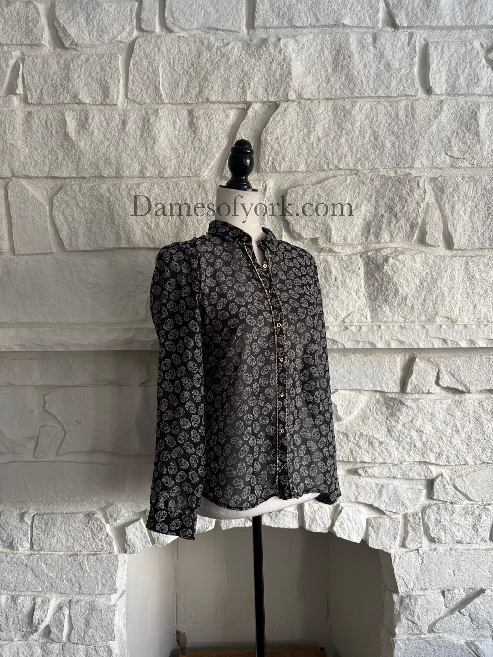 Gilded Sugar Skull Blouse