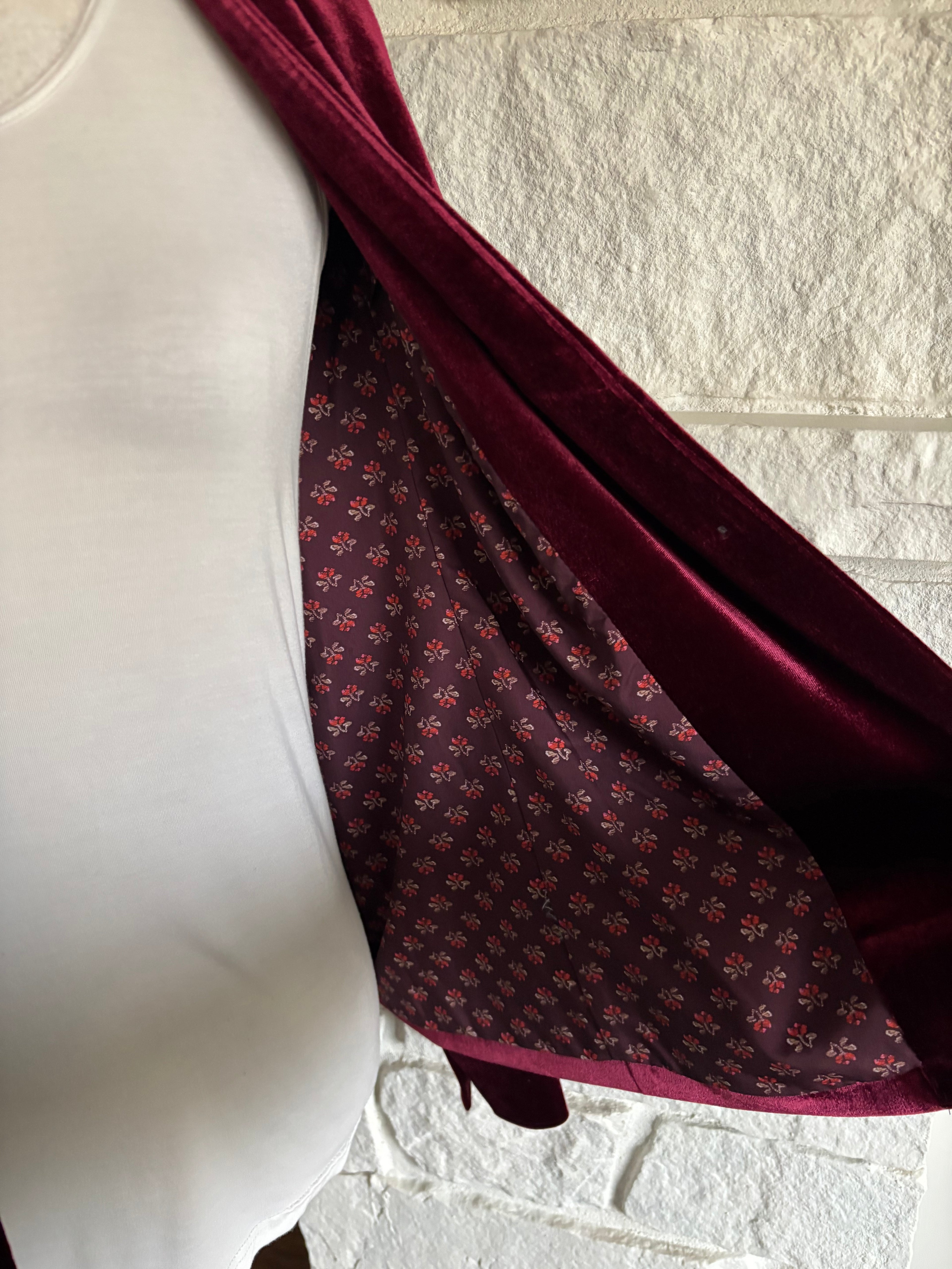 Bordeaux Velvet Blazer