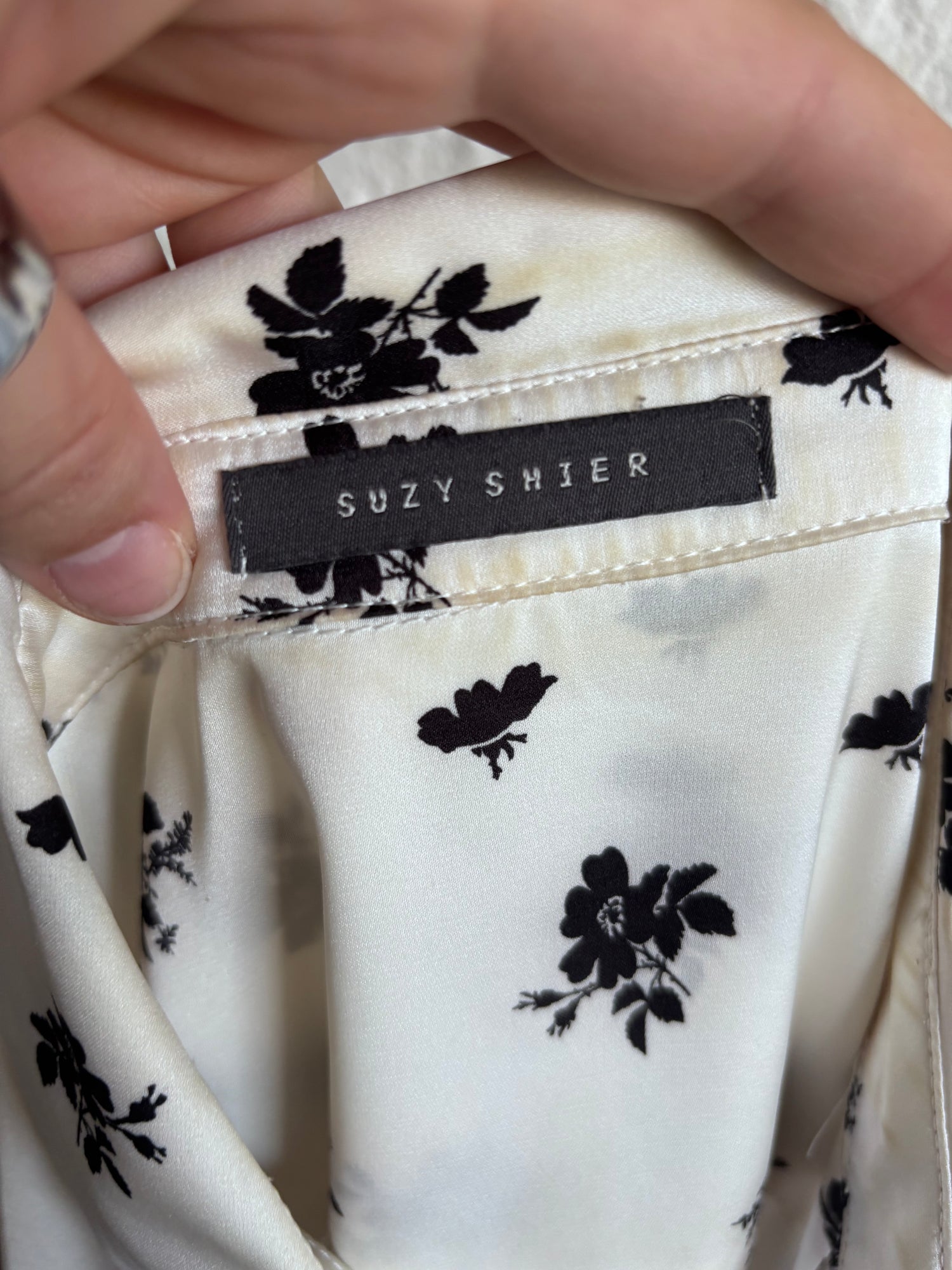 Ivory Floral Blouse