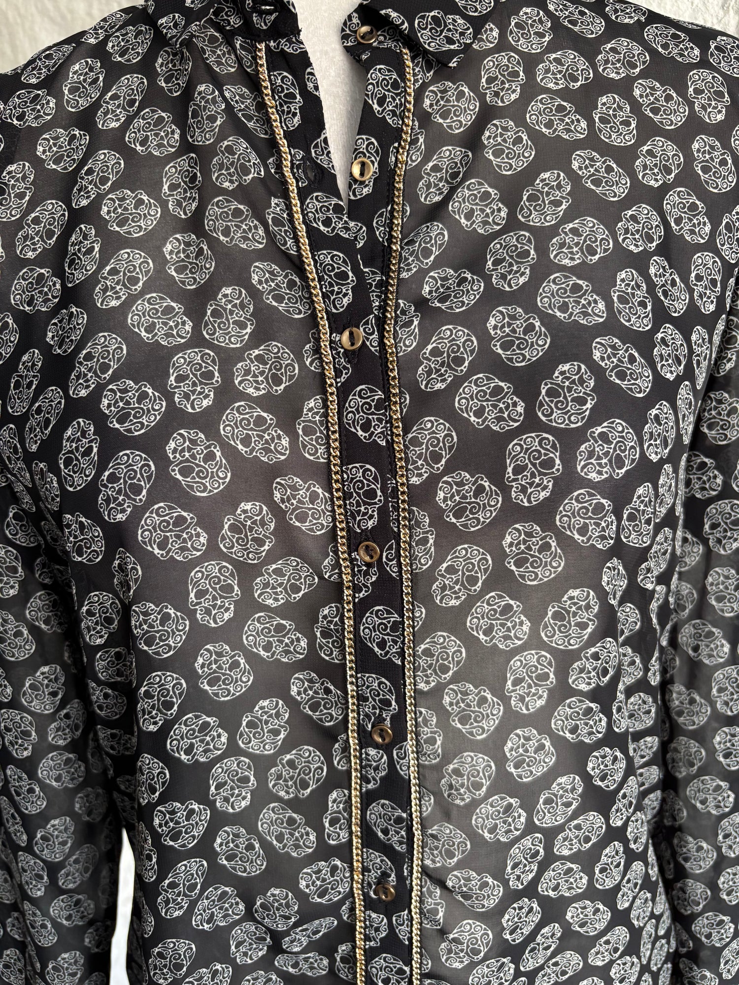 Gilded Sugar Skull Blouse