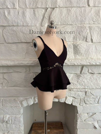 Lace Peplum Top