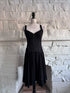 Front view of the Ironheart Zipper Dress, a black sleeveless dress with a sweetheart neckline and decorative zipper details across the bodice.
