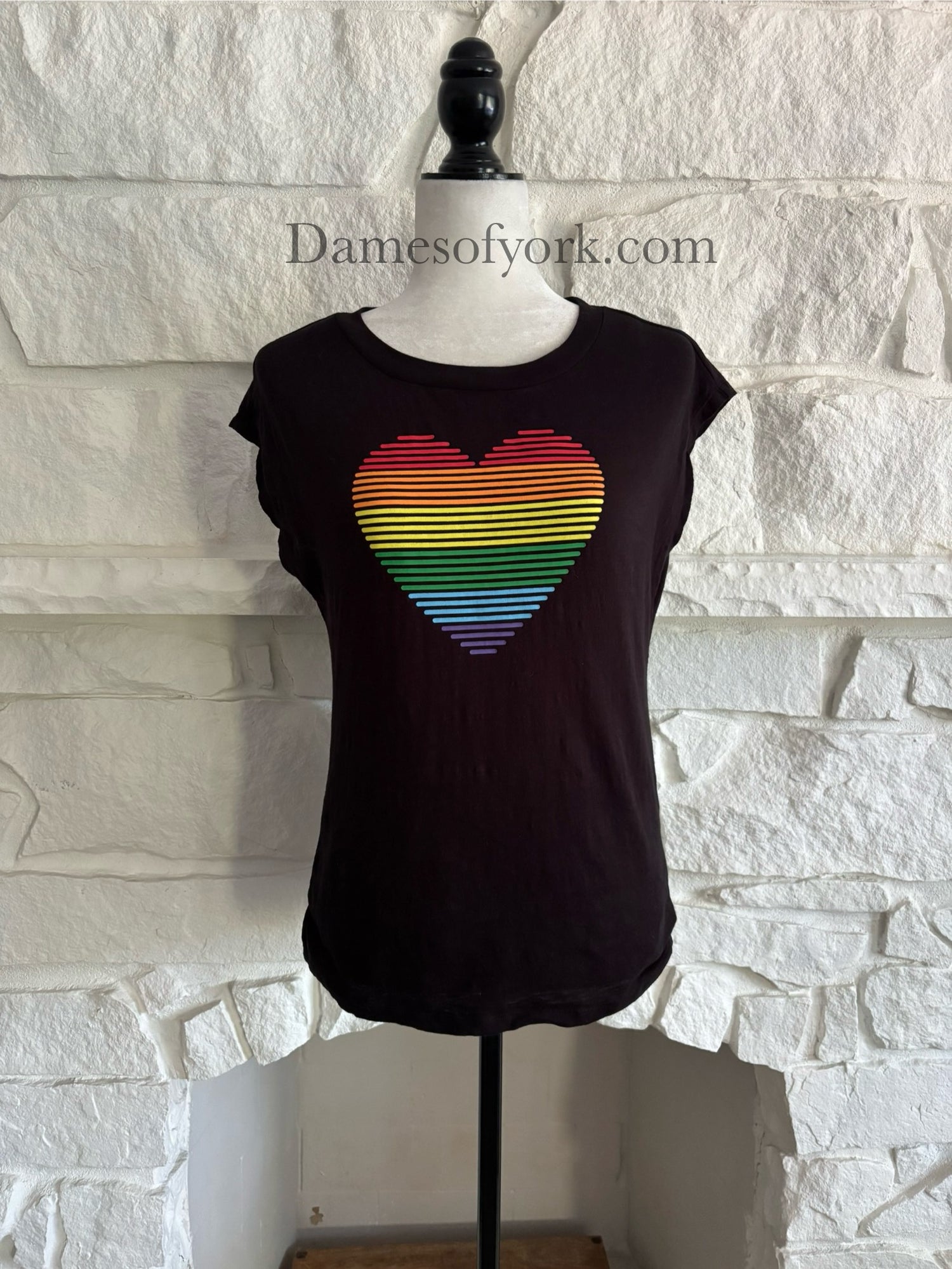 Dark &amp; Proud Rainbow Heart Tee