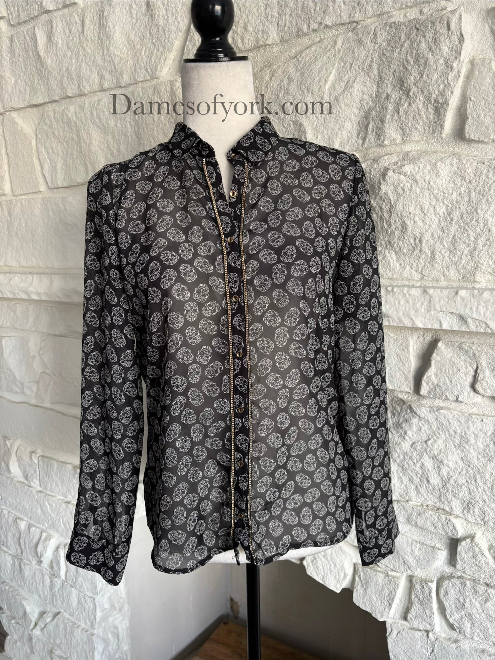 Gilded Sugar Skull Blouse