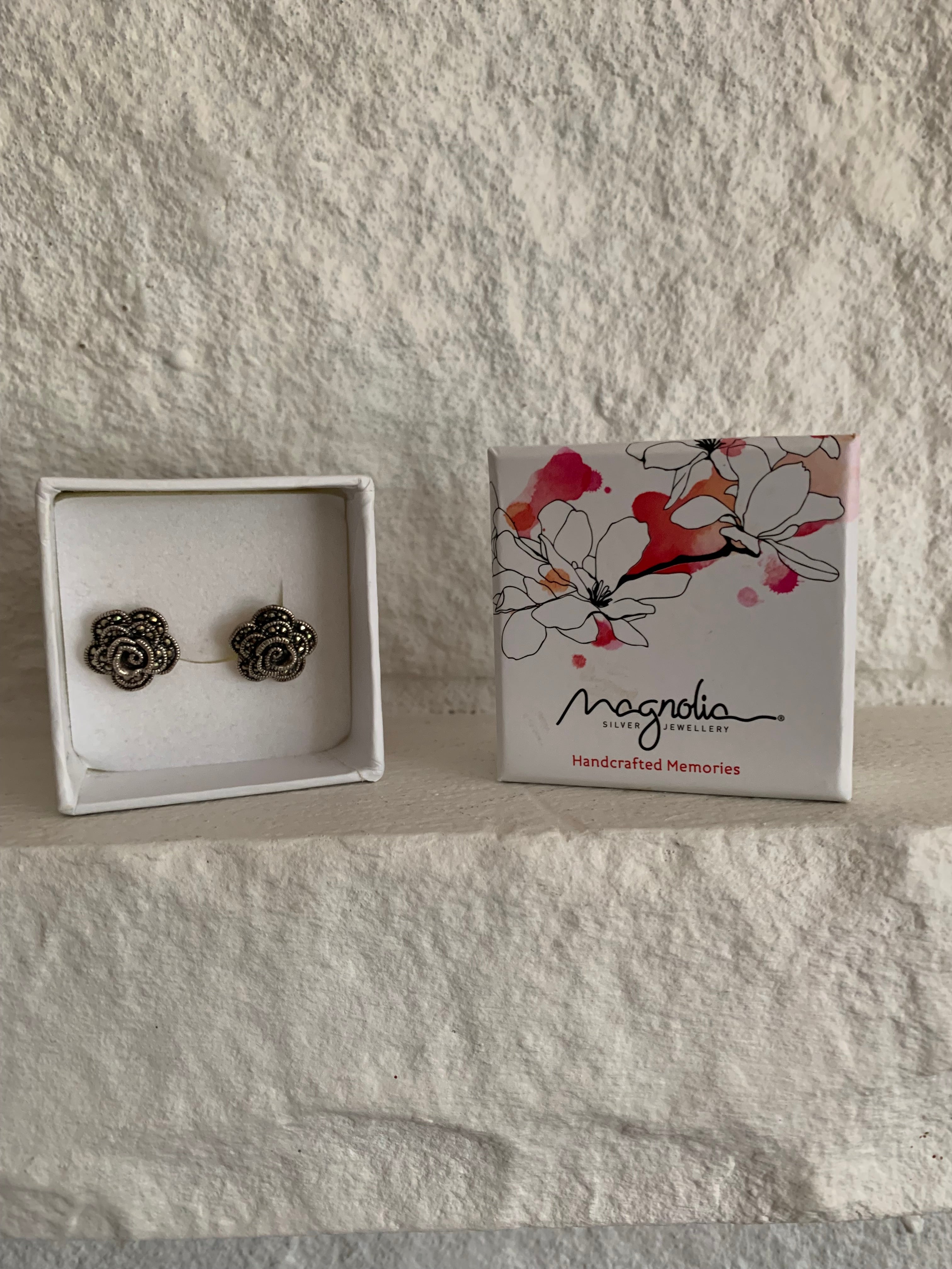 Magnolia Silver Earrings