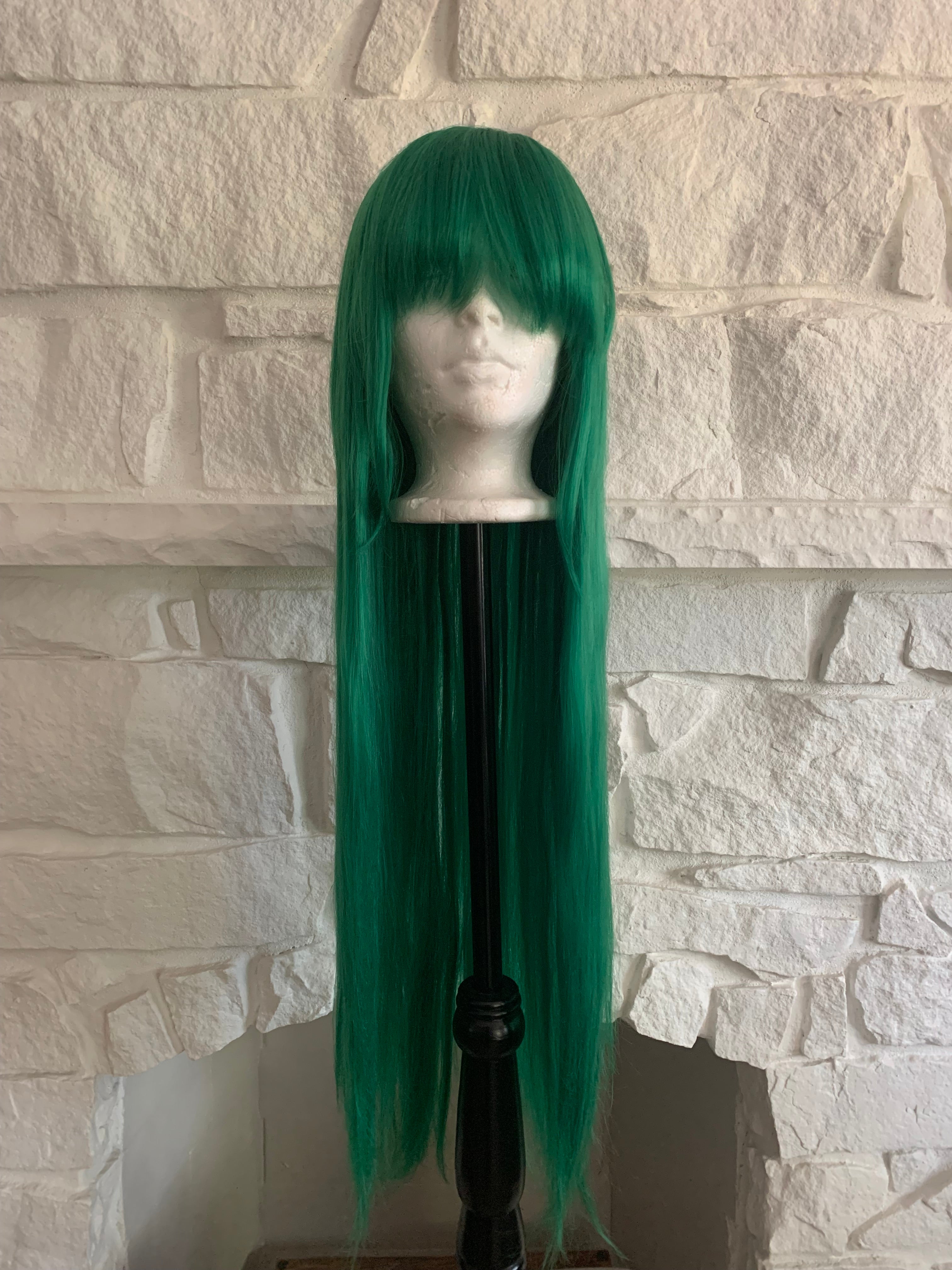 Long Green Wig