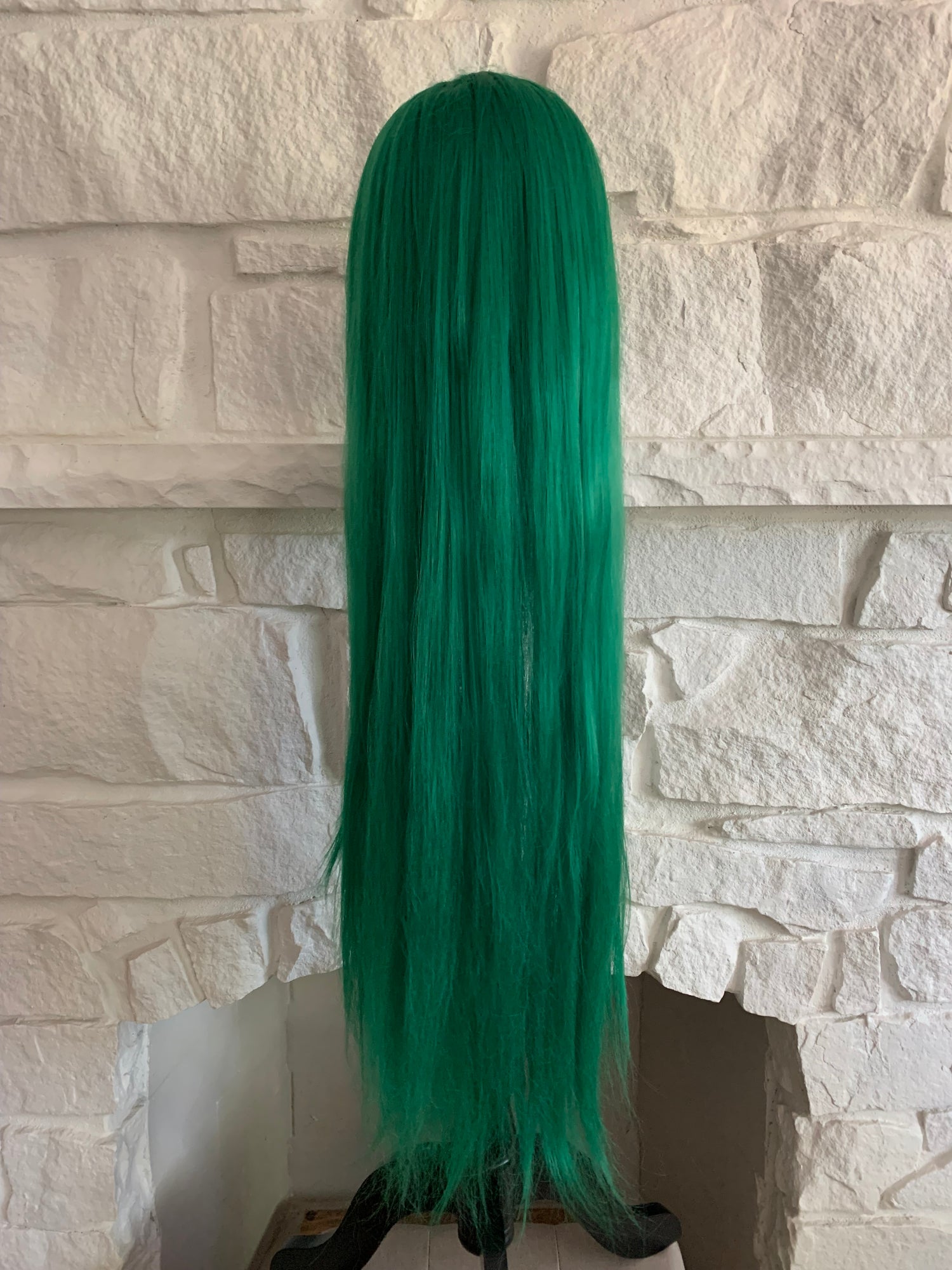 Long Green Wig