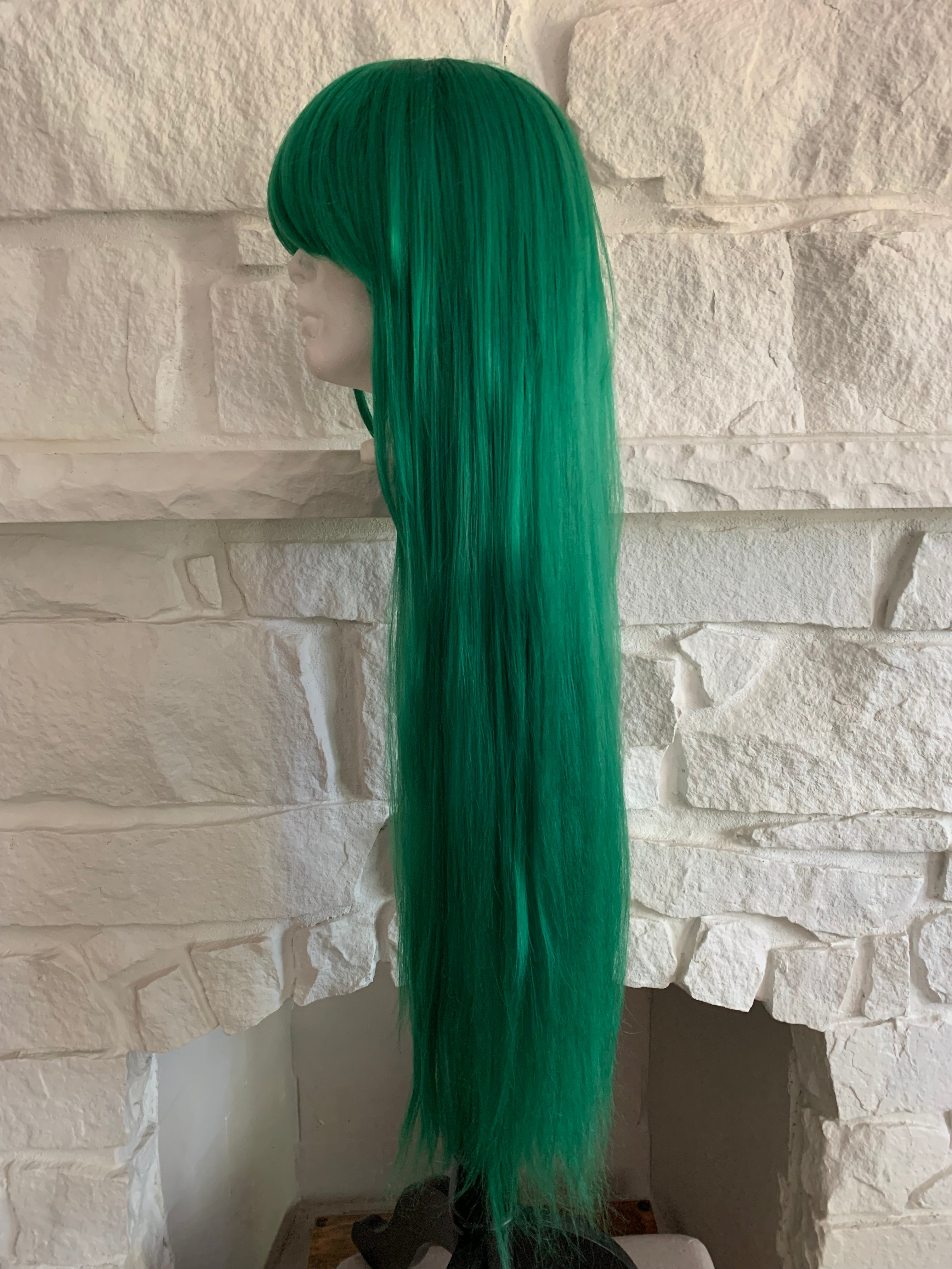 Long Green Wig