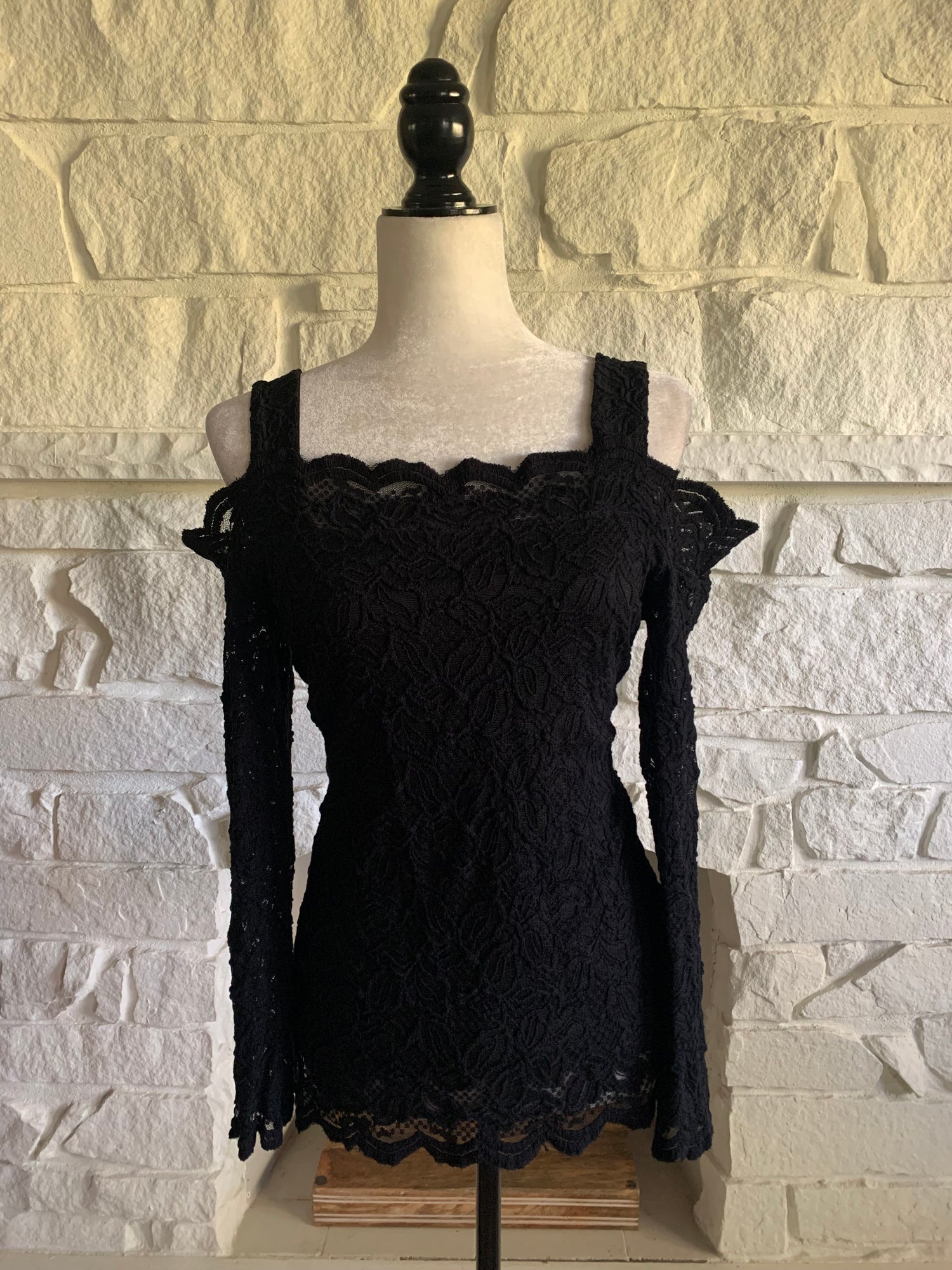 Lace Cold-Shoulder Top