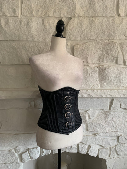 Buckled Pin-stripe Corset