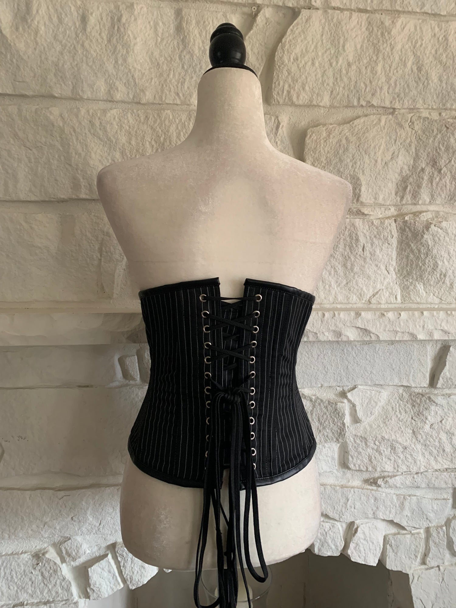 Buckled Pin-stripe Corset