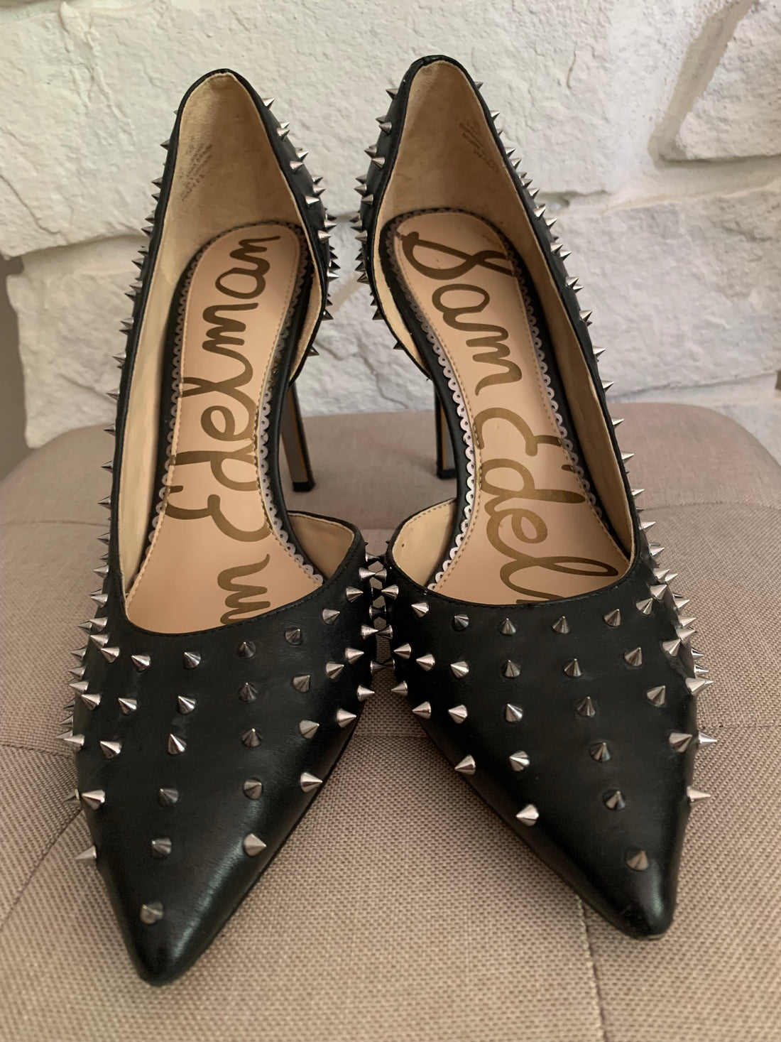 Black Spiked Heels