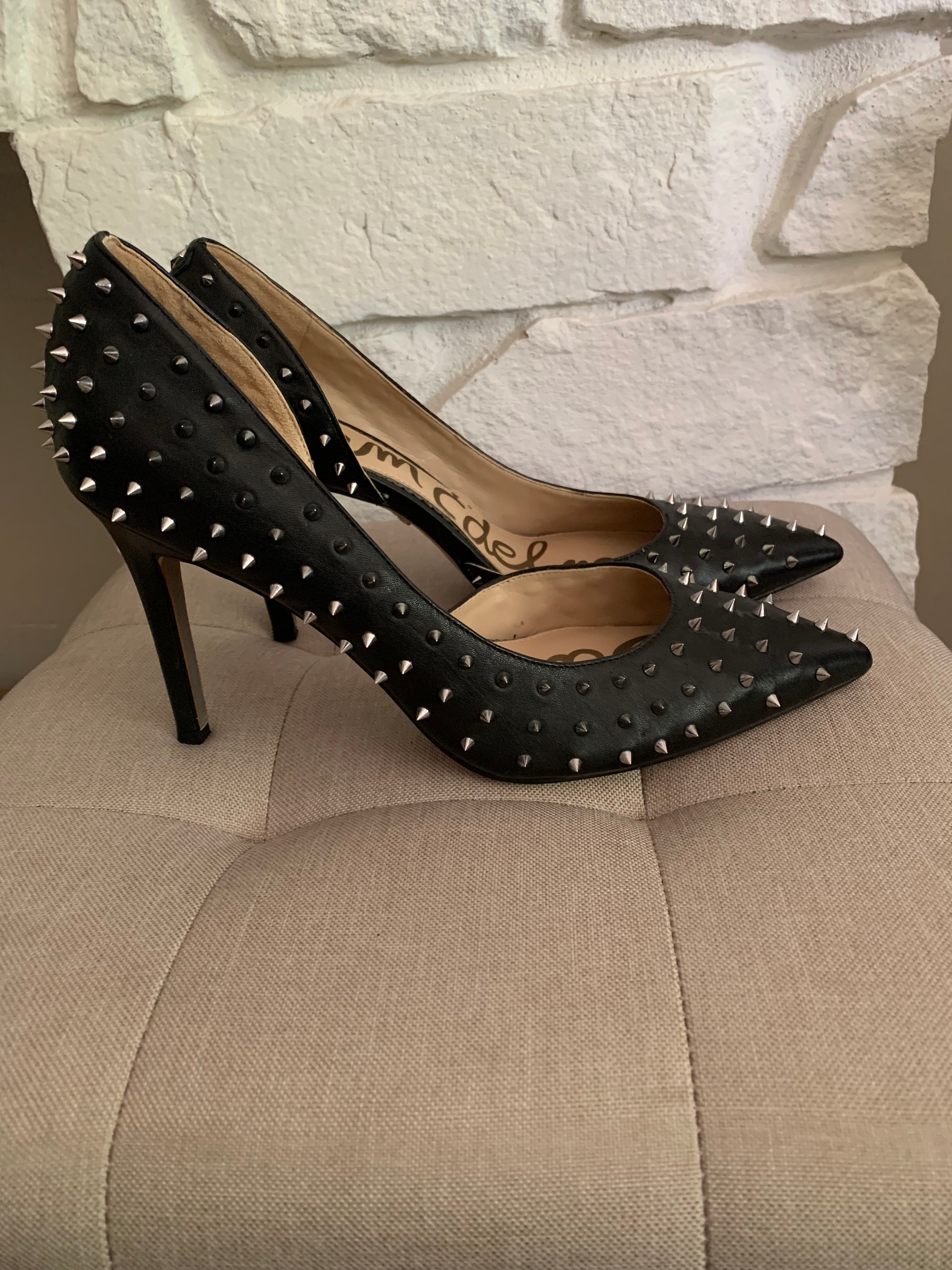 Black Spiked Heels